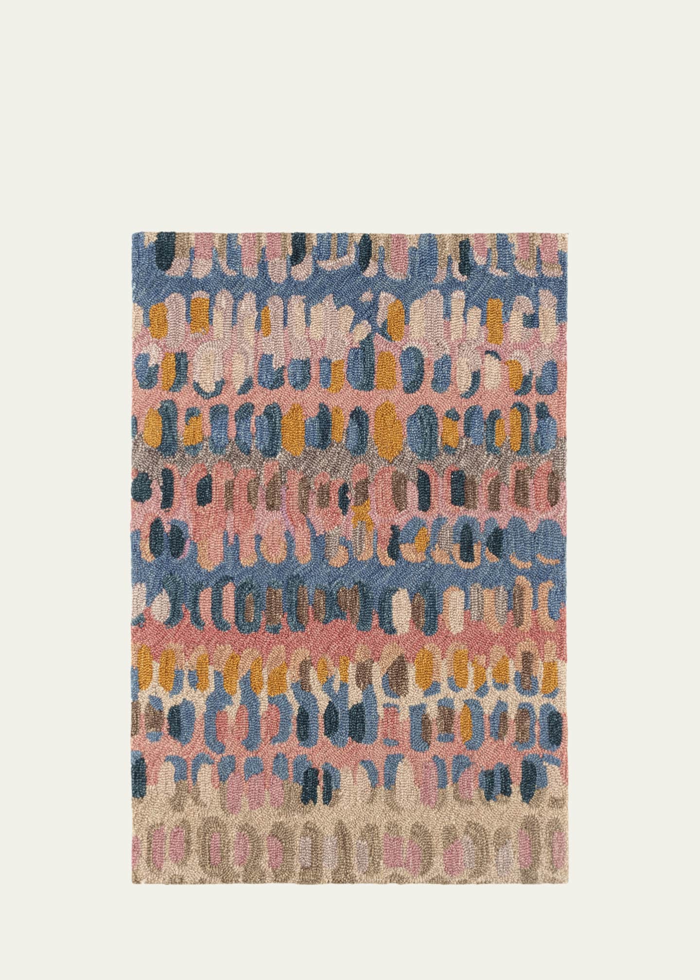 Annie Selke Paint Chip Coral Micro-Hooked Rug, 4' x 6' Image 1 of 5