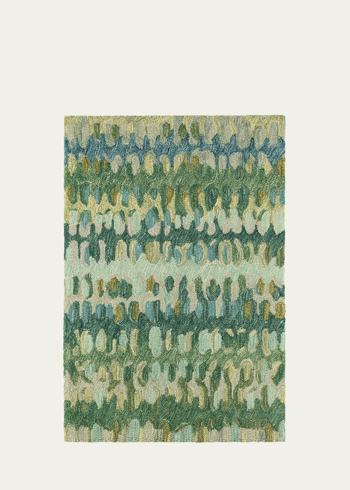 Annie Selke Paint Chip Moss Micro-Hooked Rug, 6' x 9' Image 1 of 5