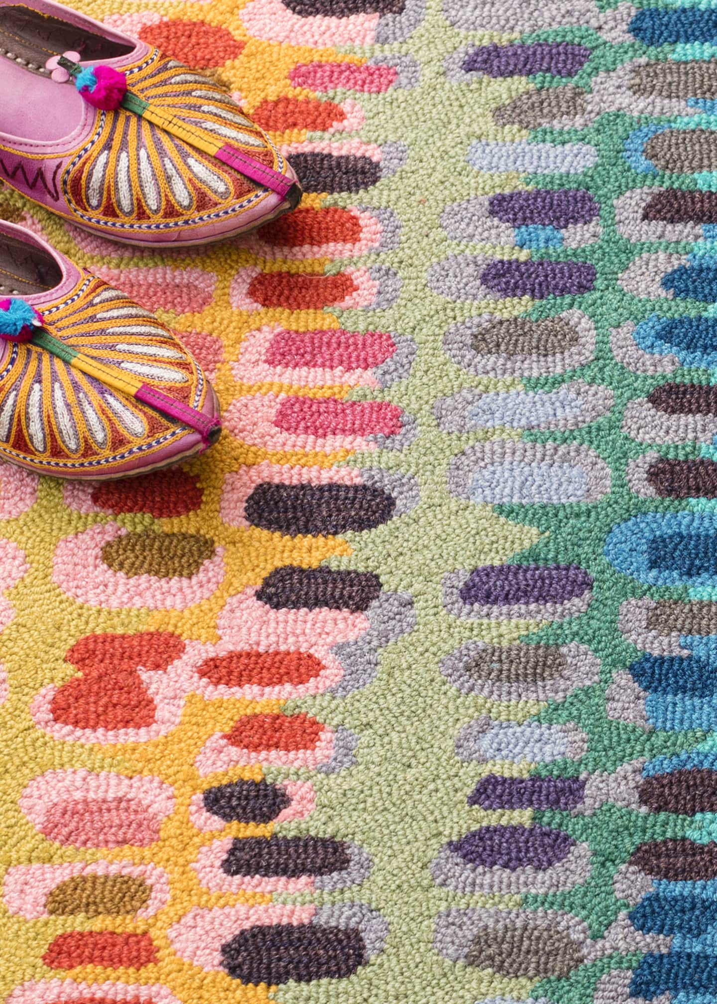 Annie Selke Paint Chip Multi Micro-Hooked Rug, 4' x 6' Image 2 of 5