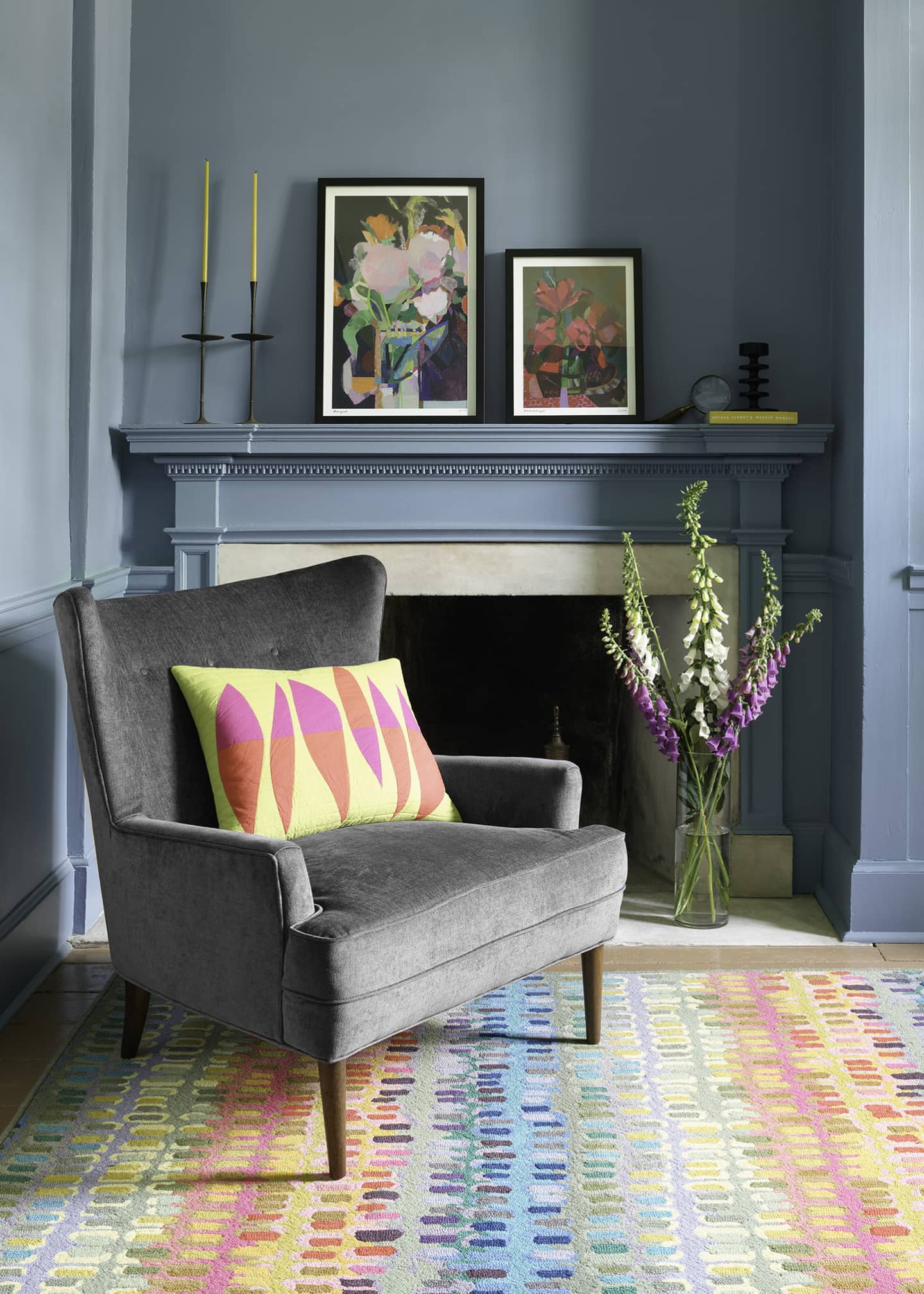 Annie Selke Paint Chip Multi Micro-Hooked Rug, 4' x 6' Image 3 of 5