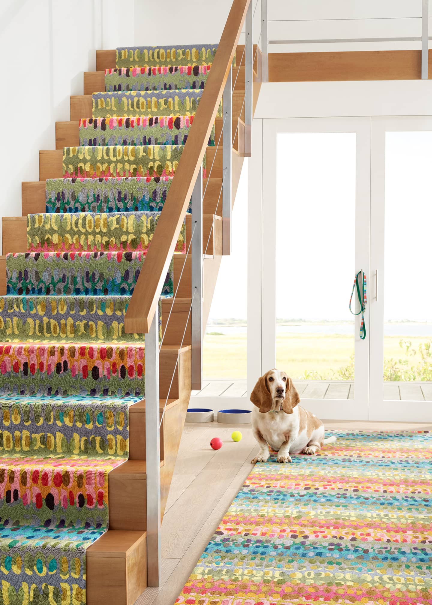 Annie Selke Paint Chip Multi Micro-Hooked Rug, 4' x 6' Image 4 of 5