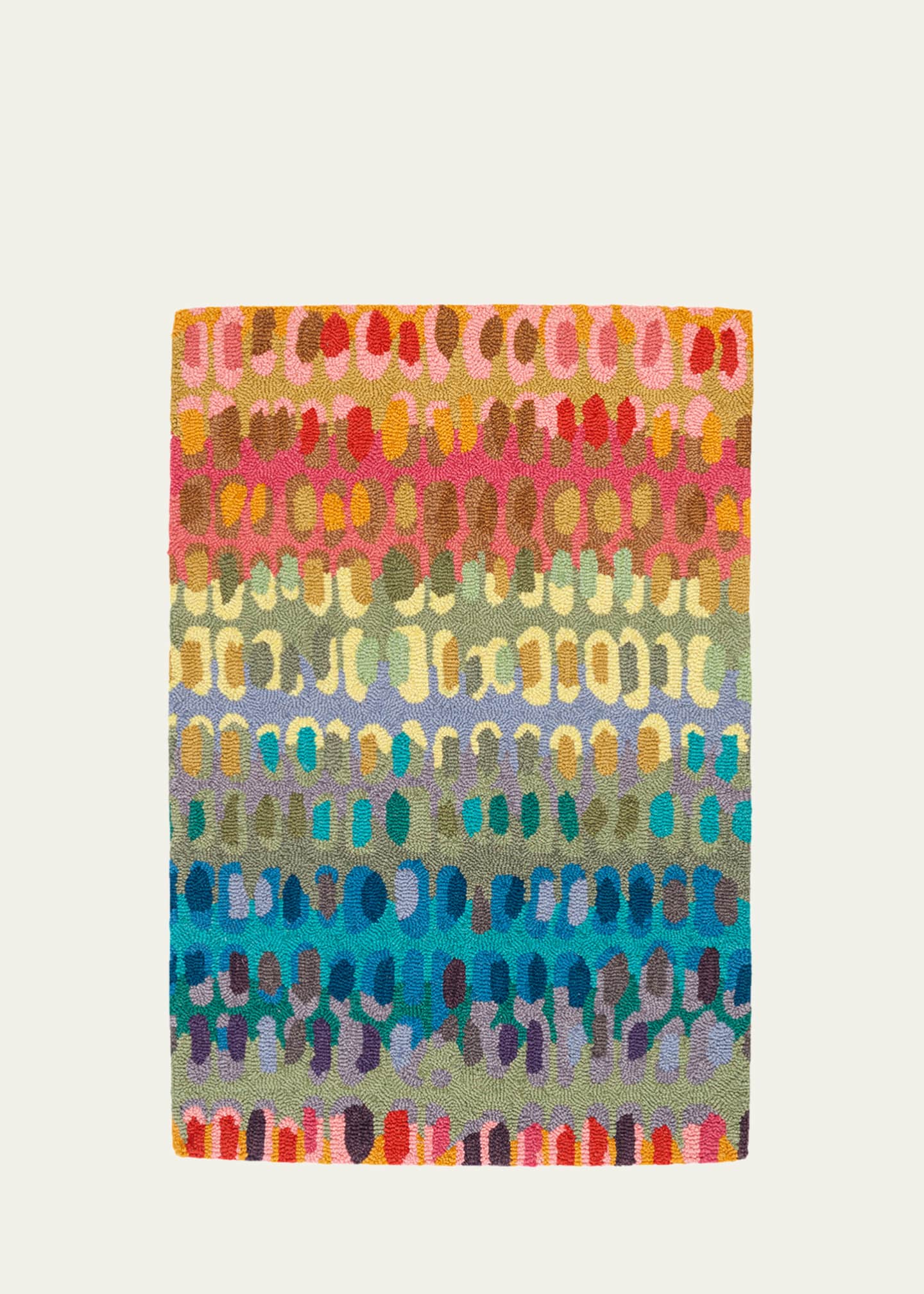 Annie Selke Paint Chip Multi Micro-Hooked Rug, 4' x 6' Image 1 of 5