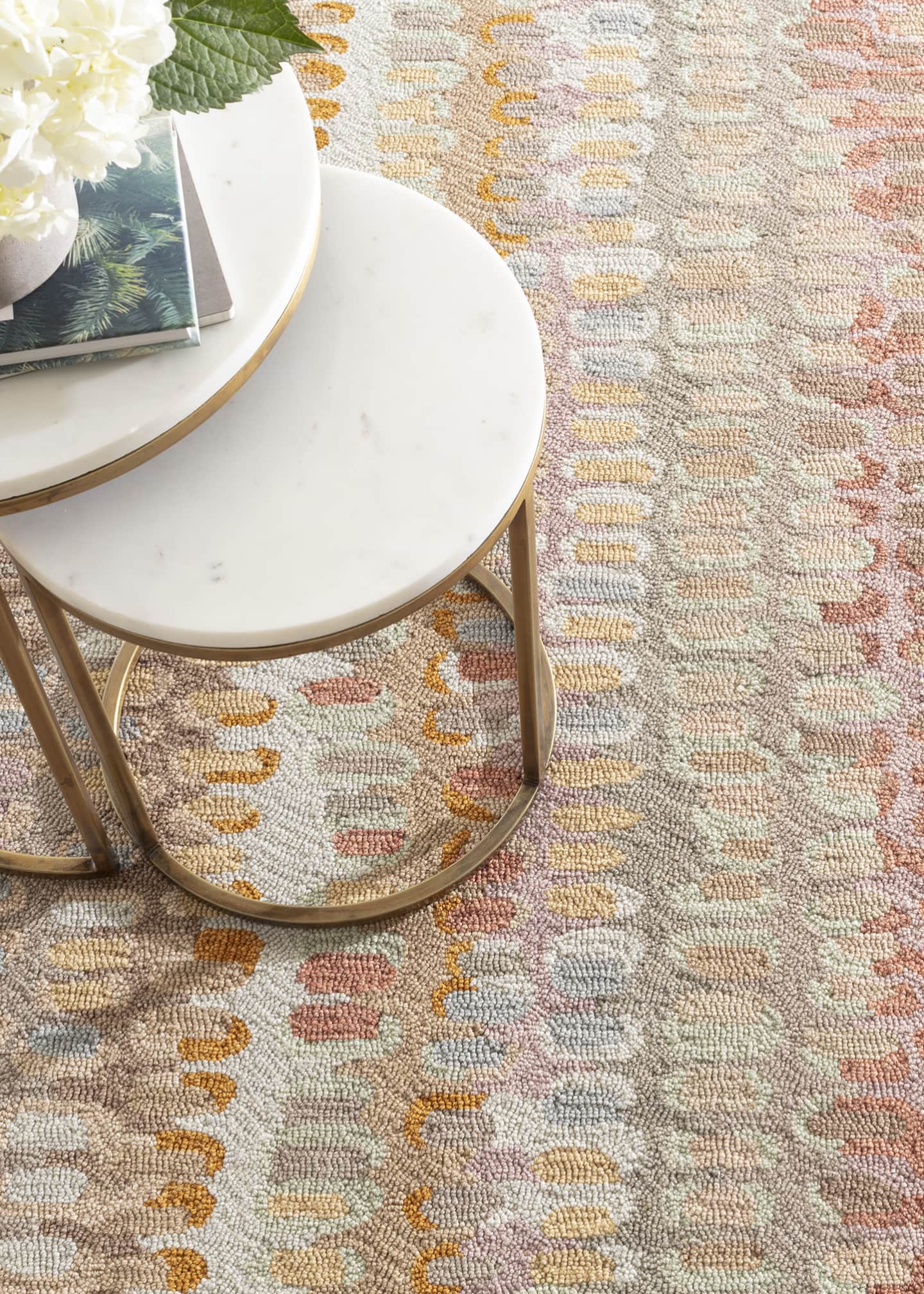 Annie Selke Paint Chip Stone Micro-Hooked Rug, 4' x 6' Image 2 of 5