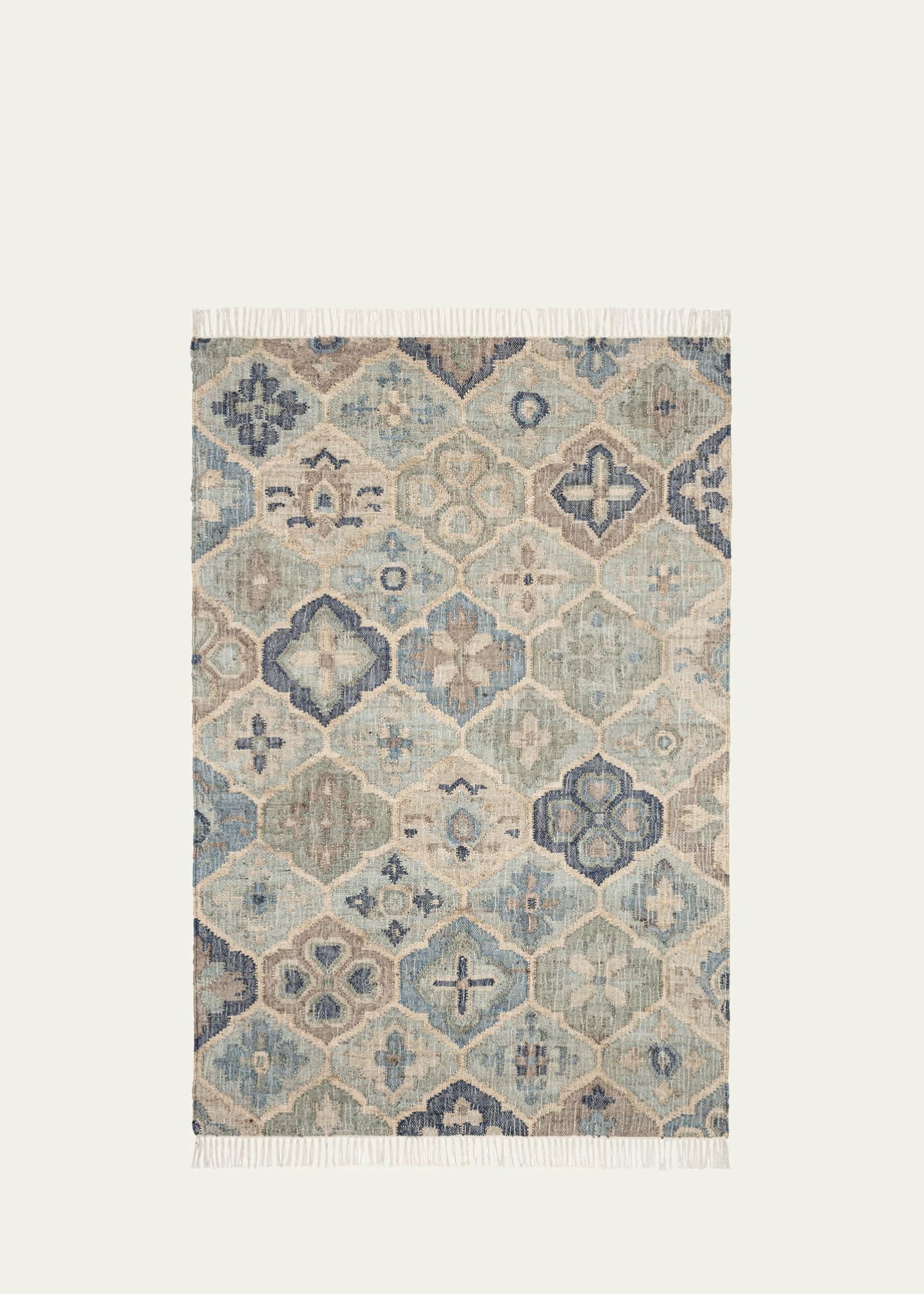 Annie Selke Pali Blue Handwoven Jute Rug, 3' x 5' Image 2 of 5