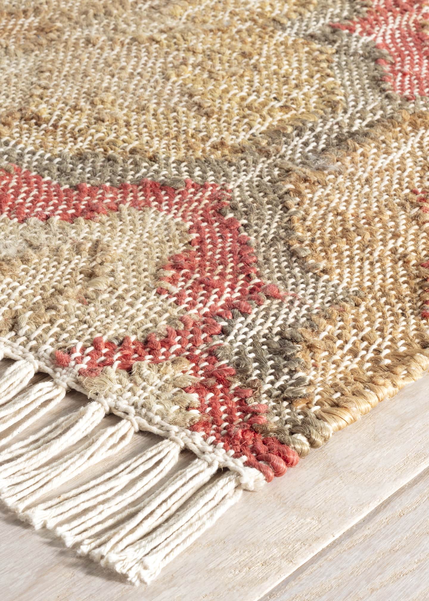 Annie Selke Pali Multi Handwoven Jute Rug, 8' x 10' Image 4 of 5