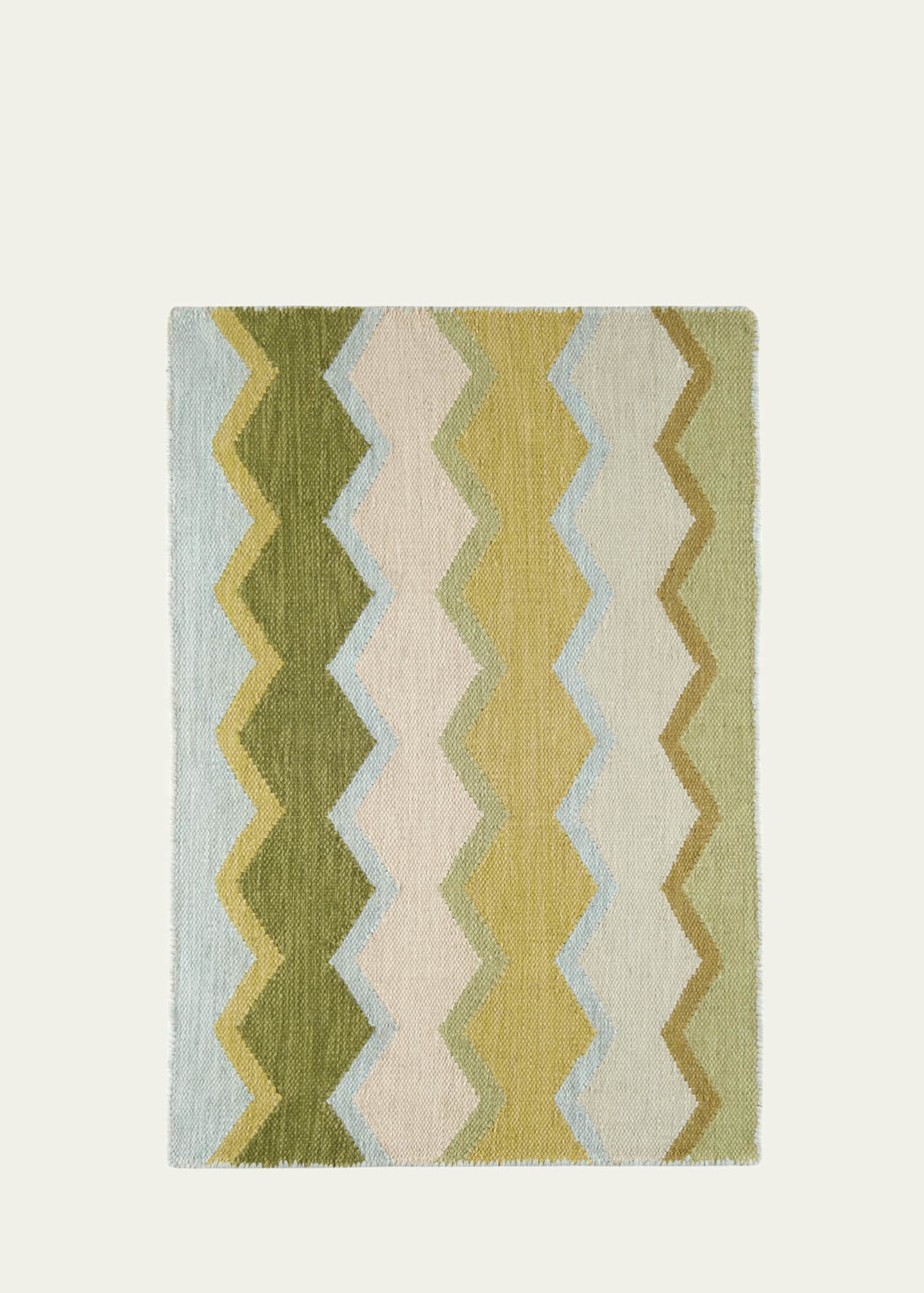 Annie Selke x Kit Kemp Safety Net Green Handwoven Indoor/Outdoor Rug, 10' x 14' Image 1 of 5