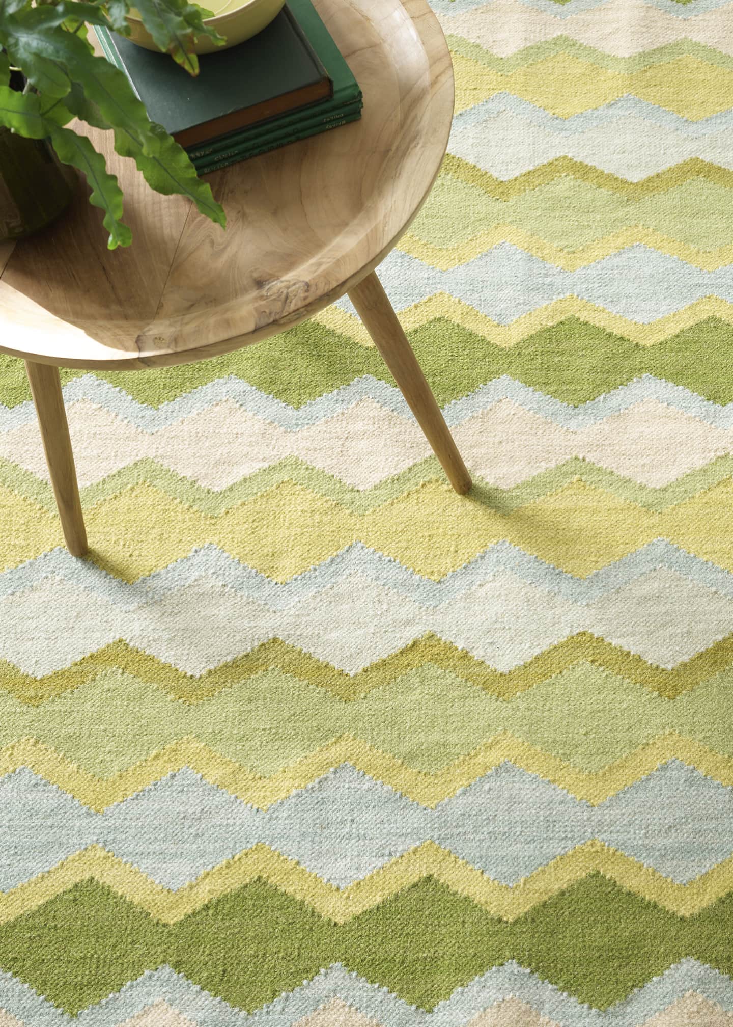Annie Selke x Kit Kemp Safety Net Green Handwoven Rug, 3' x 5' Image 2 of 5