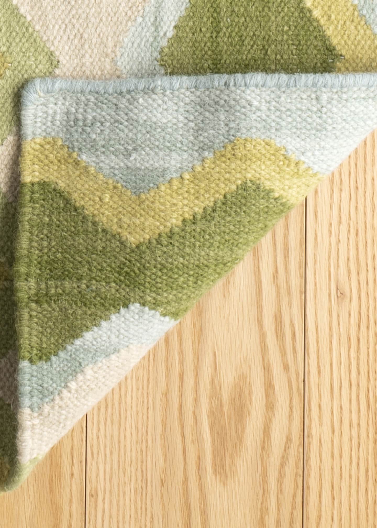 Annie Selke x Kit Kemp Safety Net Green Handwoven Rug, 3' x 5' Image 5 of 5