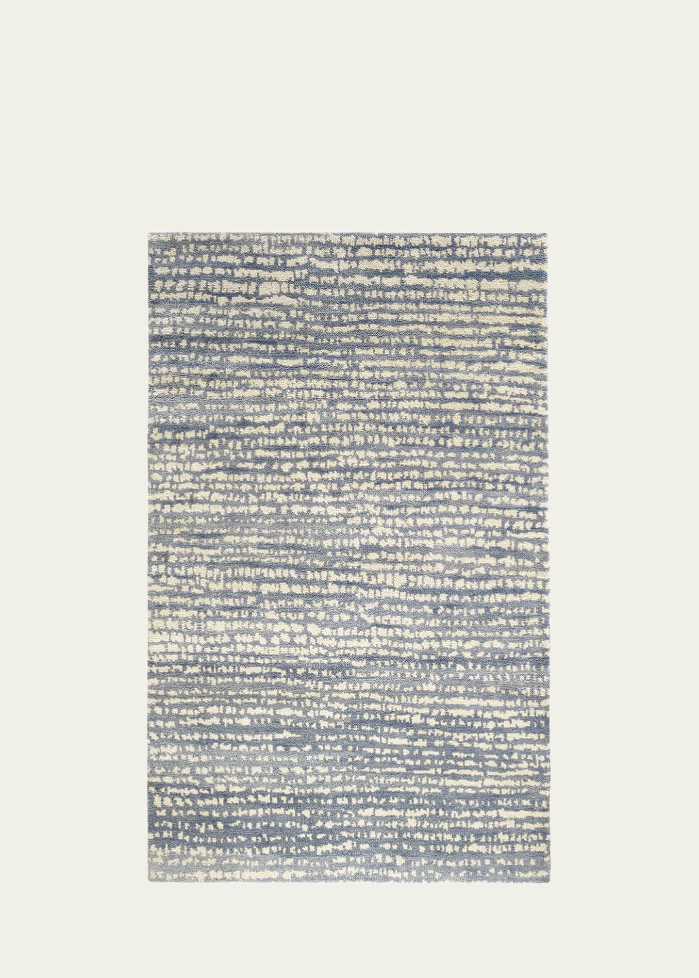 Annie Selke Shepherd Pewter Blue Hand-Knotted Rug, 5' x 8' Image 1 of 4