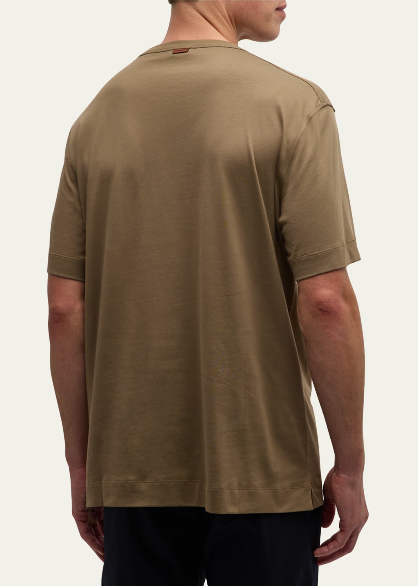 ZEGNA Men's Pure Cotton Crewneck T-Shirt Image 2 of 4