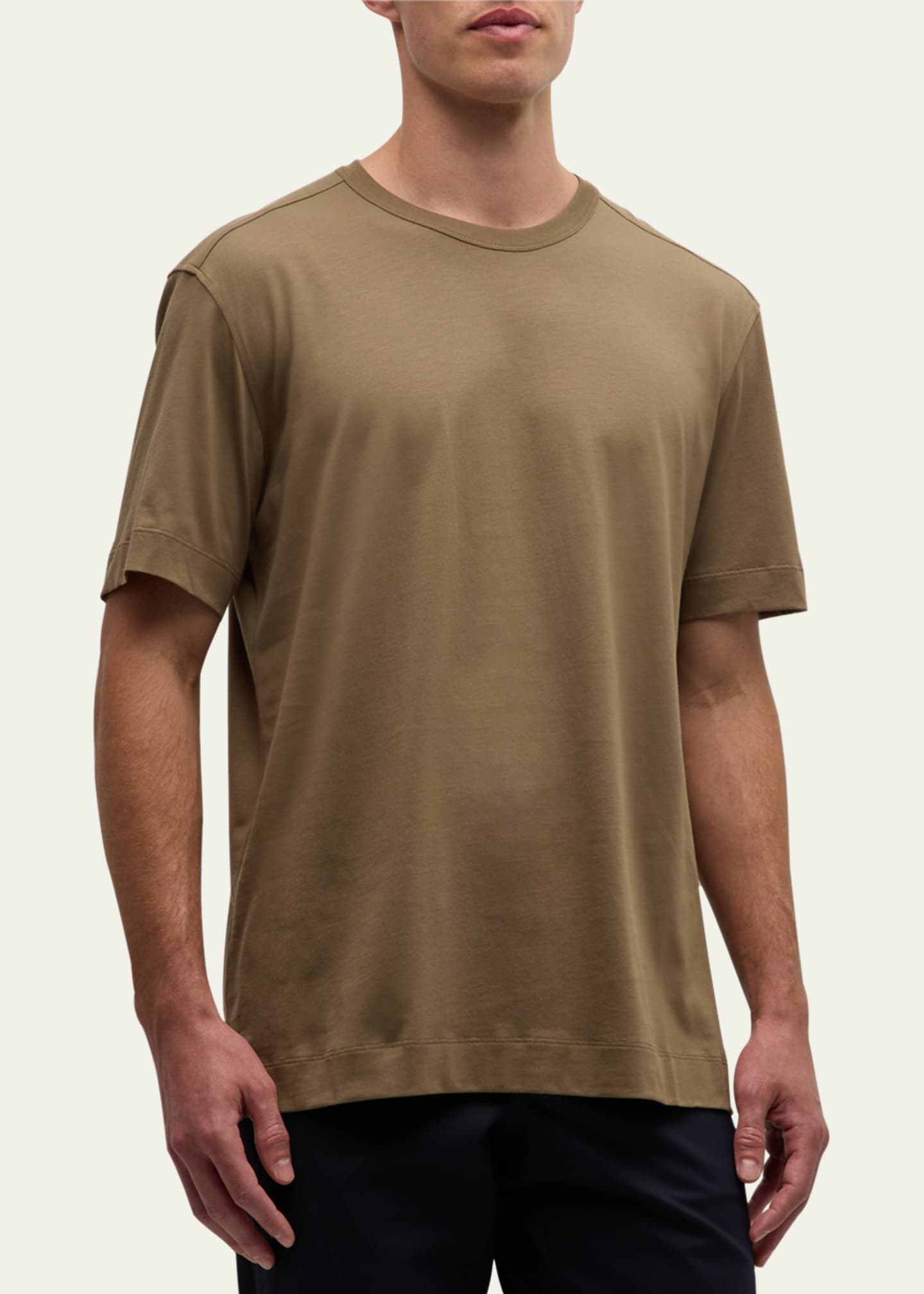 ZEGNA Men's Pure Cotton Crewneck T-Shirt Image 3 of 4