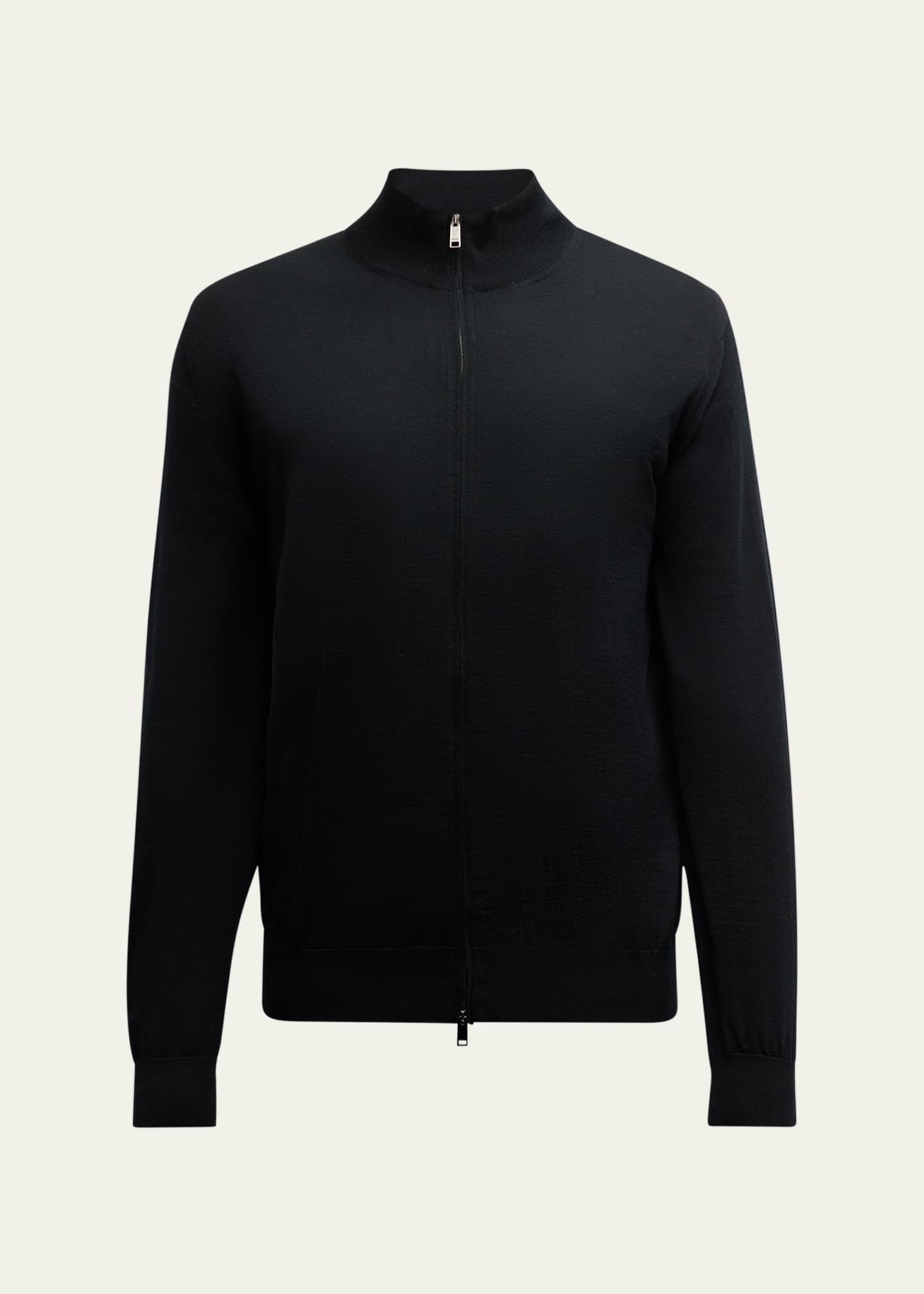 ZEGNA Men's High-Performance Wool Full-Zip Sweater Image 1 of 5
