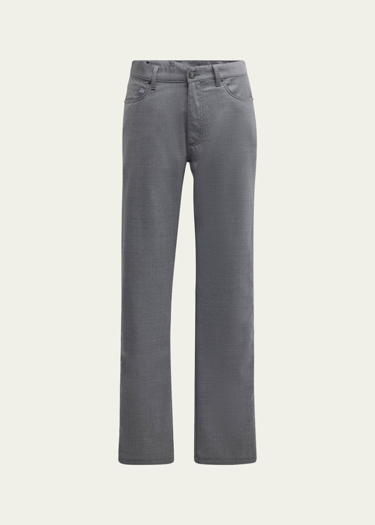 Men's 5 pocket wool pants top