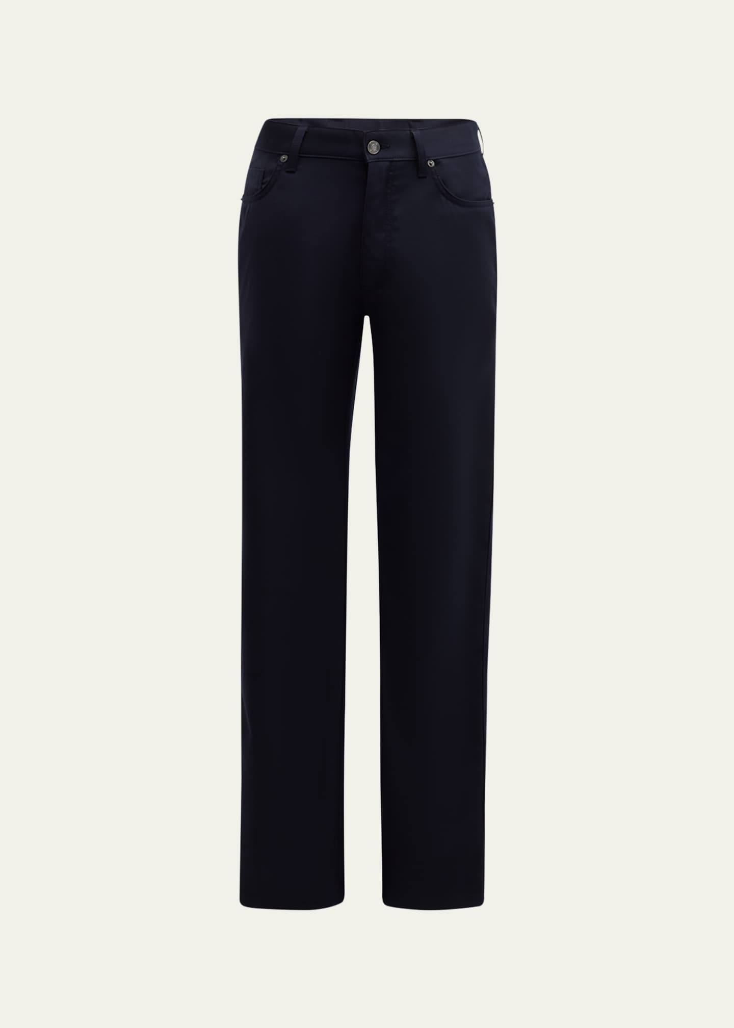 ZEGNA Men's Natural Comfort Wool 5-Pocket Pants Image 1 of 5