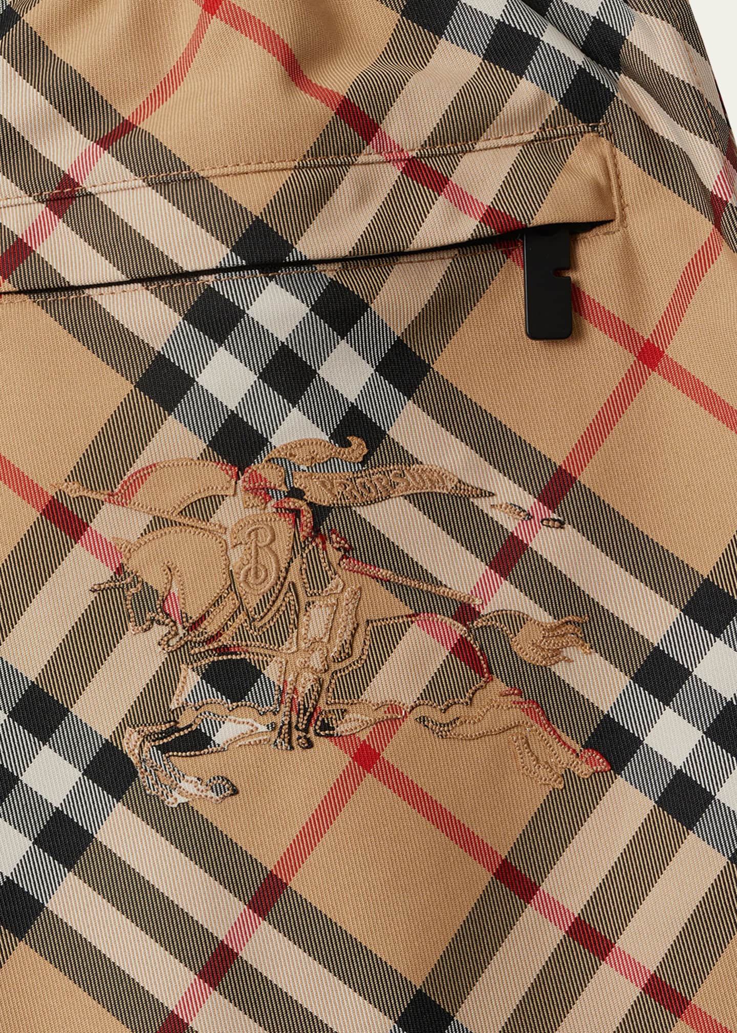 Burberry Check EKD Drawstring Pull-On Shorts Image 5 of 5