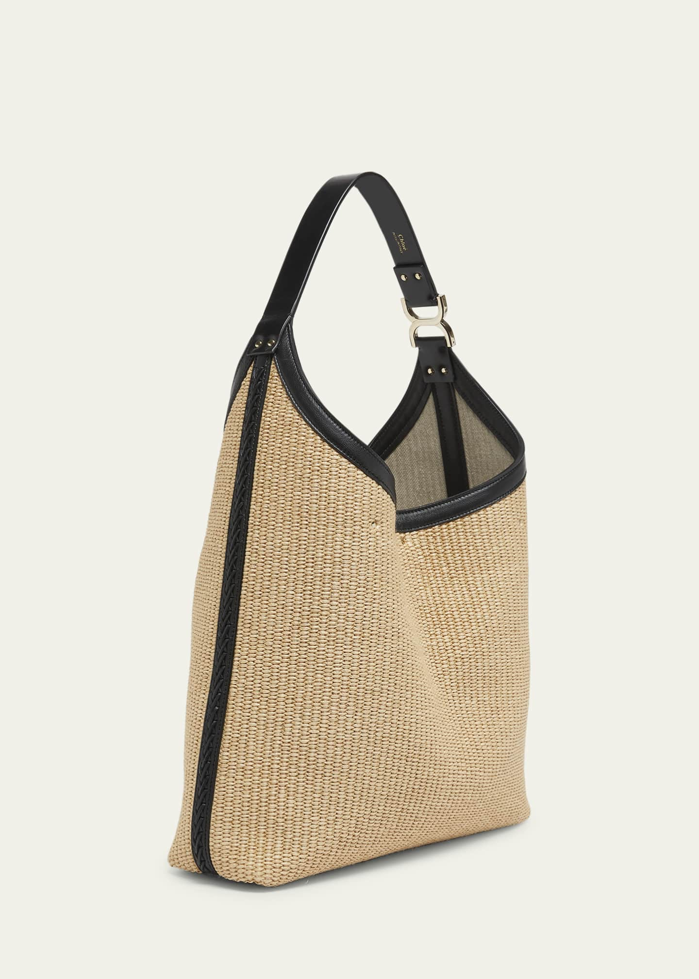 Chloe Marcie Hobo Bag in Raffia and Leather - Bergdorf Goodman