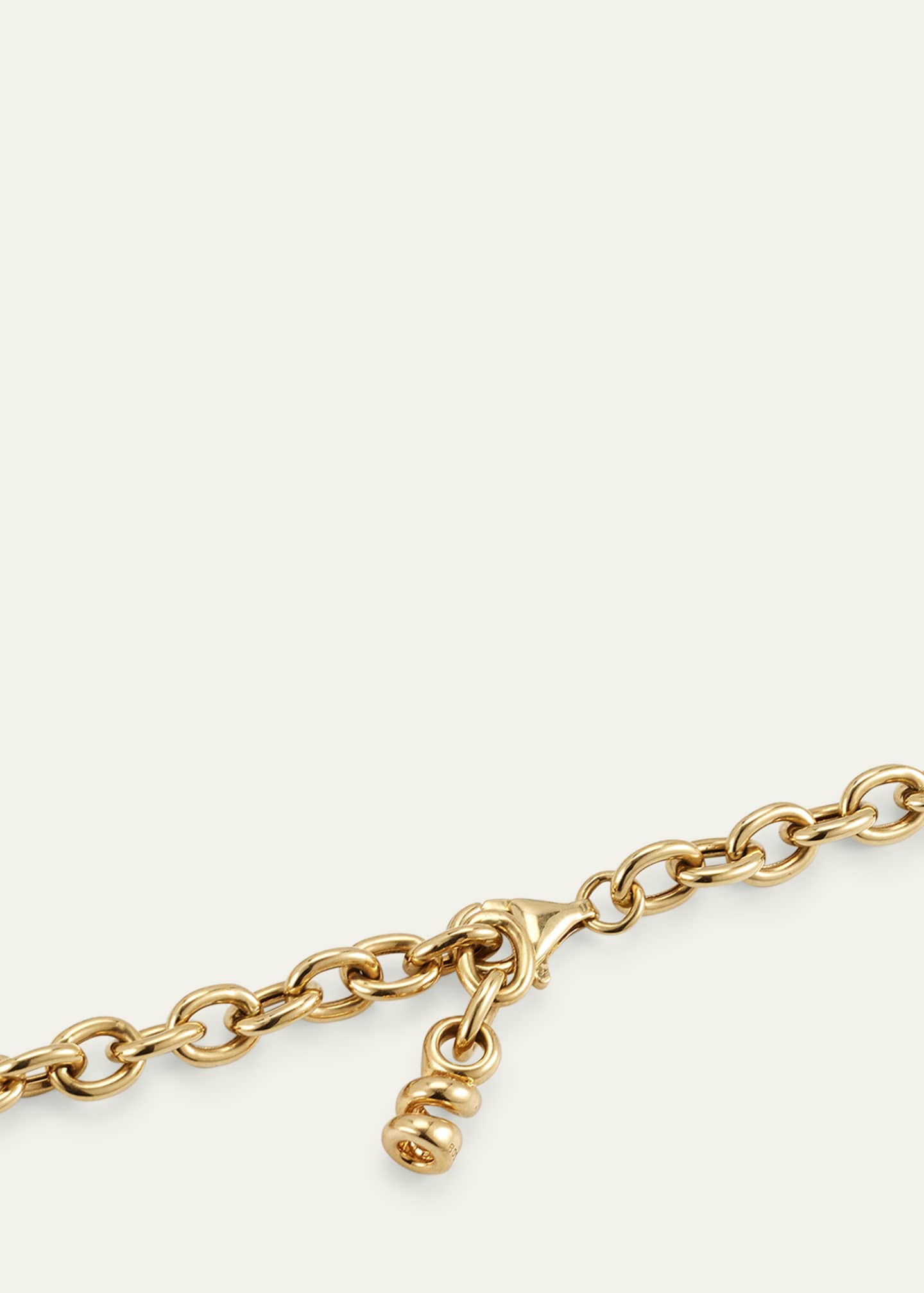Boochier 18K Yellow Gold Turquoise and Lapis Single Diamond Slinkee Necklace Image 4 of 4