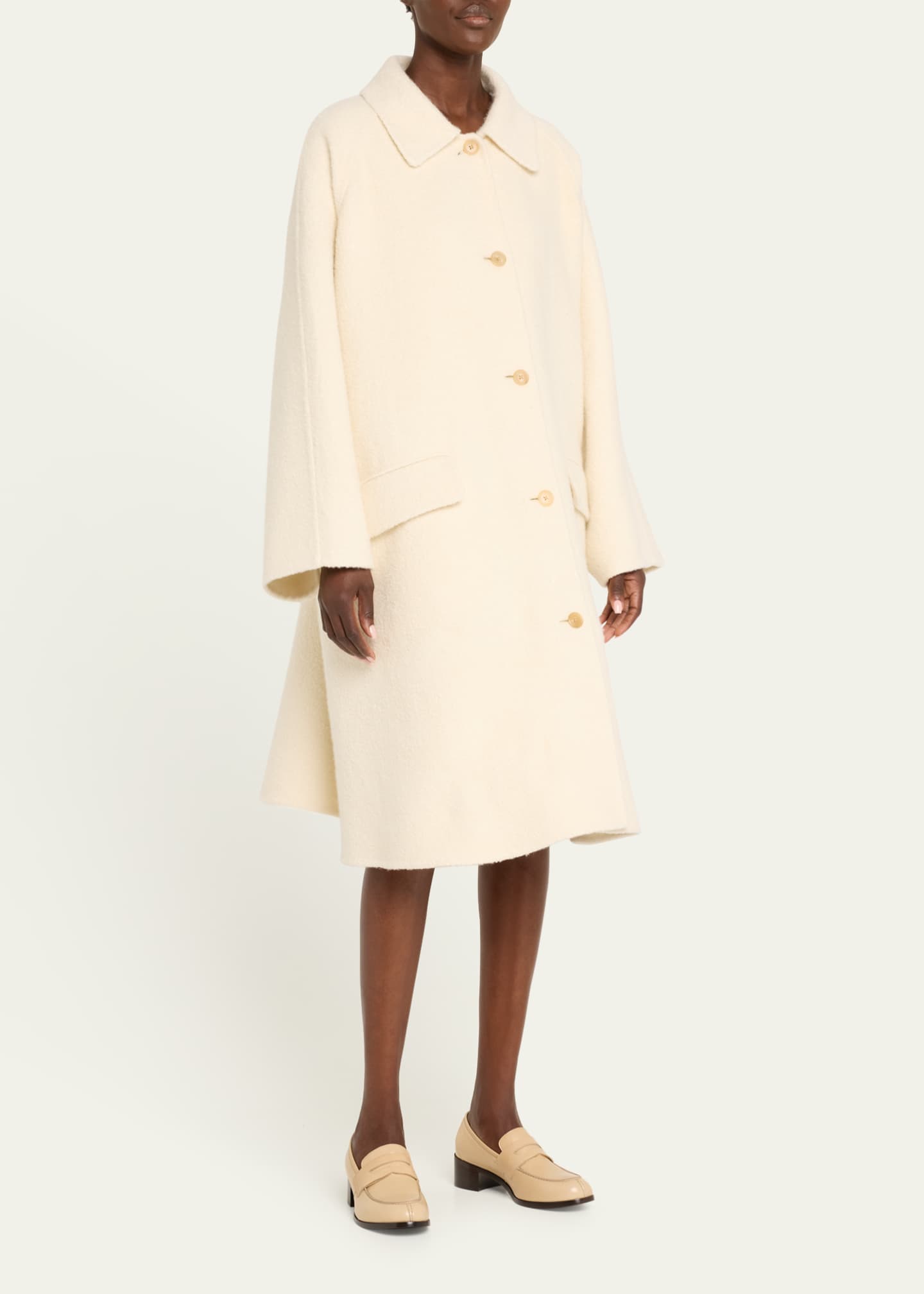 【関税込み】The Row グレー Garth トレンチコート THE ROW Garth Wide Trench Coat - Bergdorf Goodman