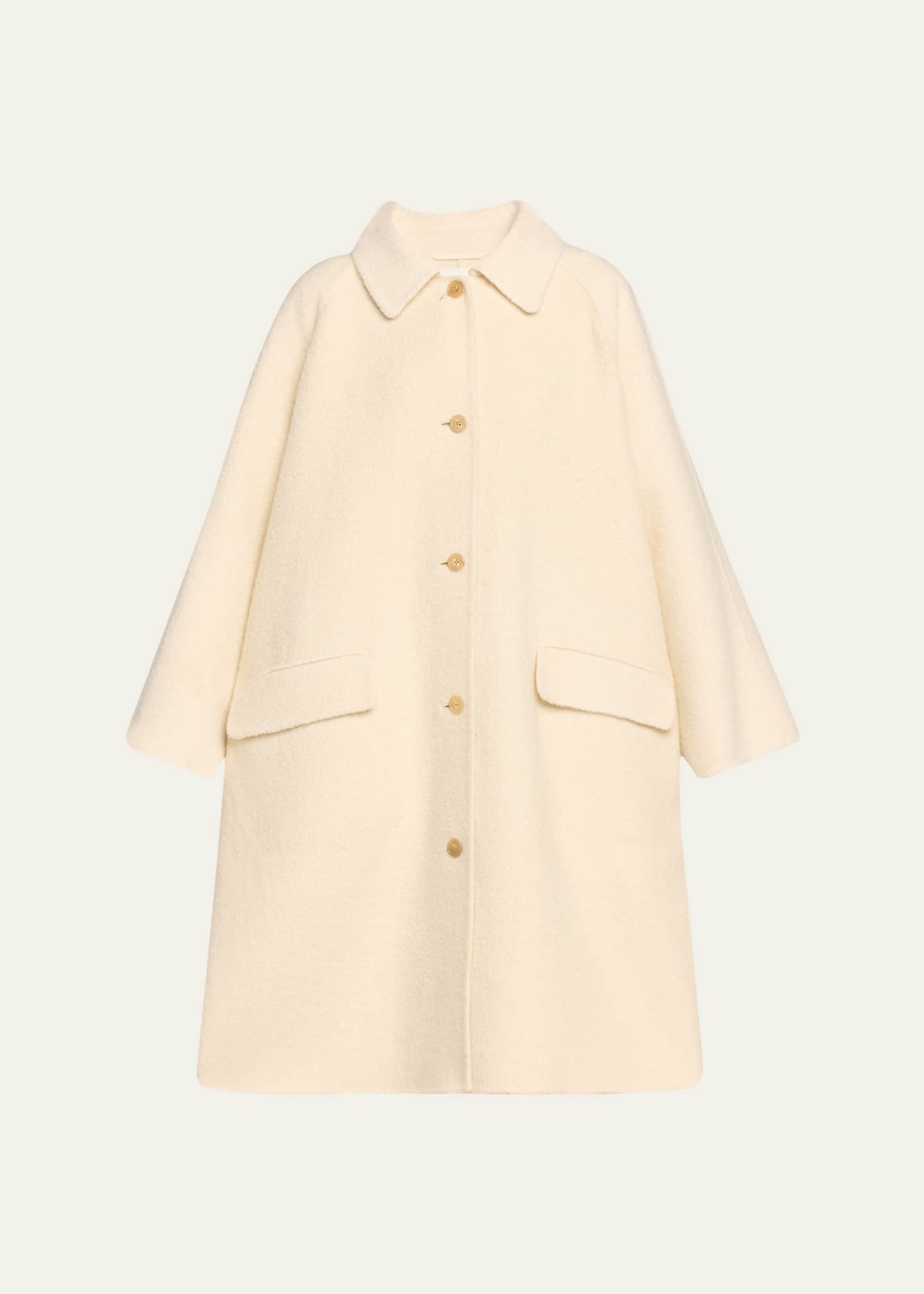 【関税込み】The Row グレー Garth トレンチコート THE ROW Garth Wide Trench Coat - Bergdorf Goodman