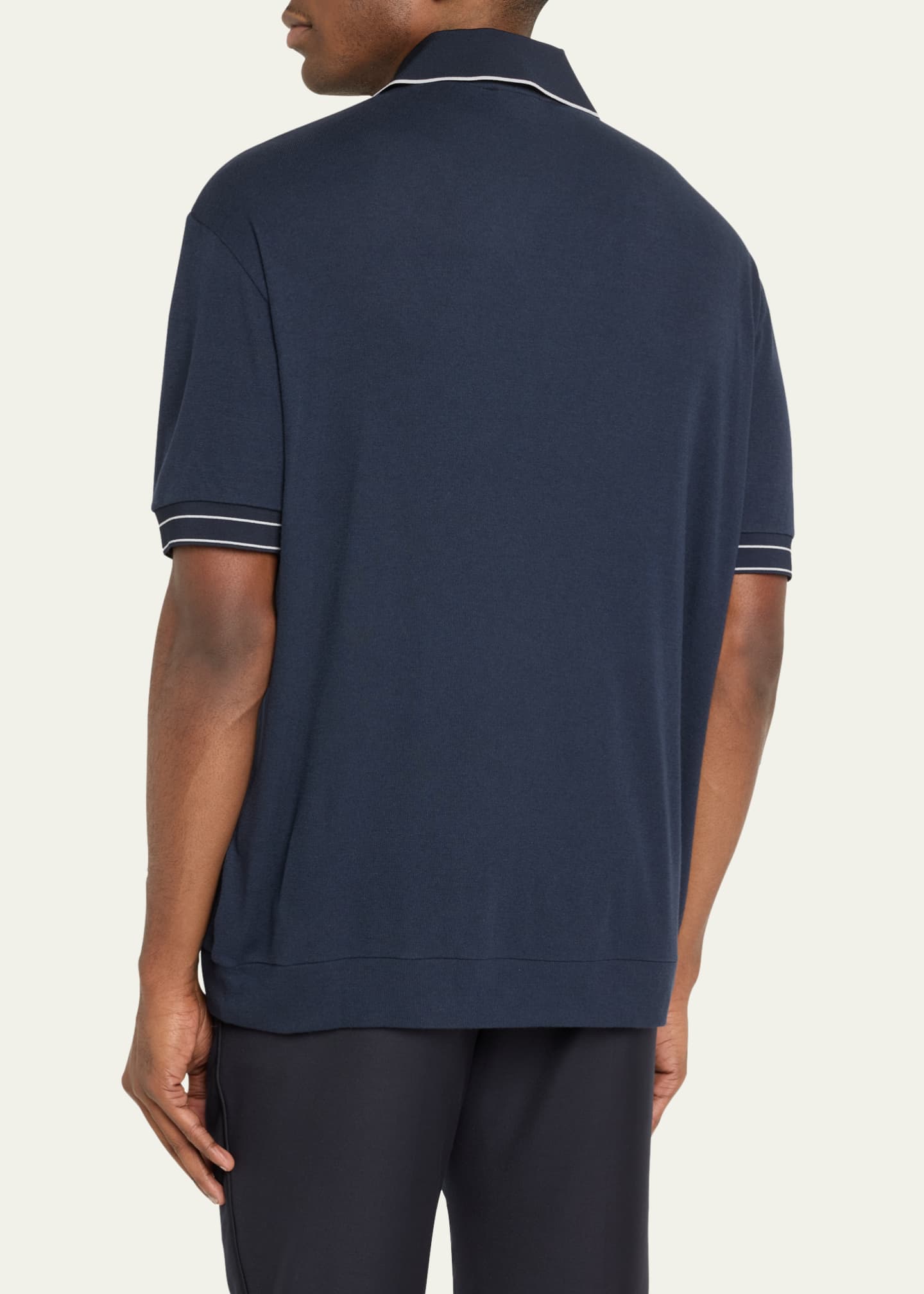 Giorgio Armani Men's Piped Polo Shirt Image 3 of 5