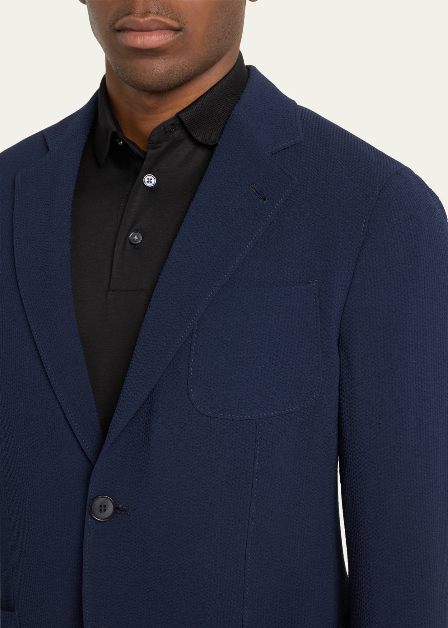 Giorgio Armani Men's Textured Suit Separate Jacket Image 5 of 5