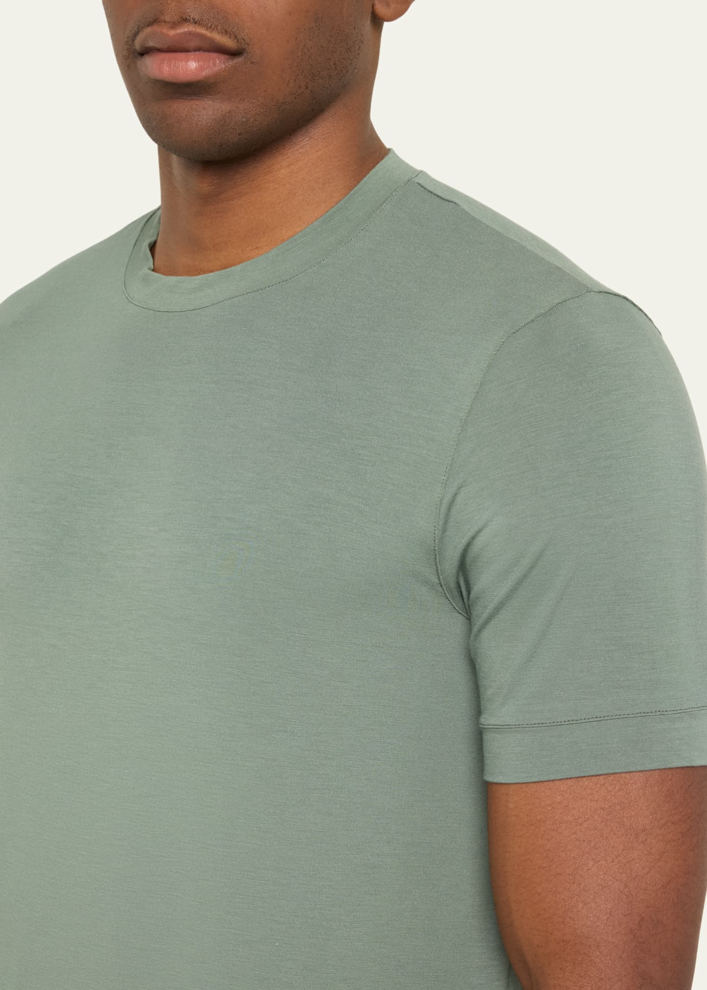 Giorgio Armani Men's Solid Jersey T-Shirt Image 4 of 4