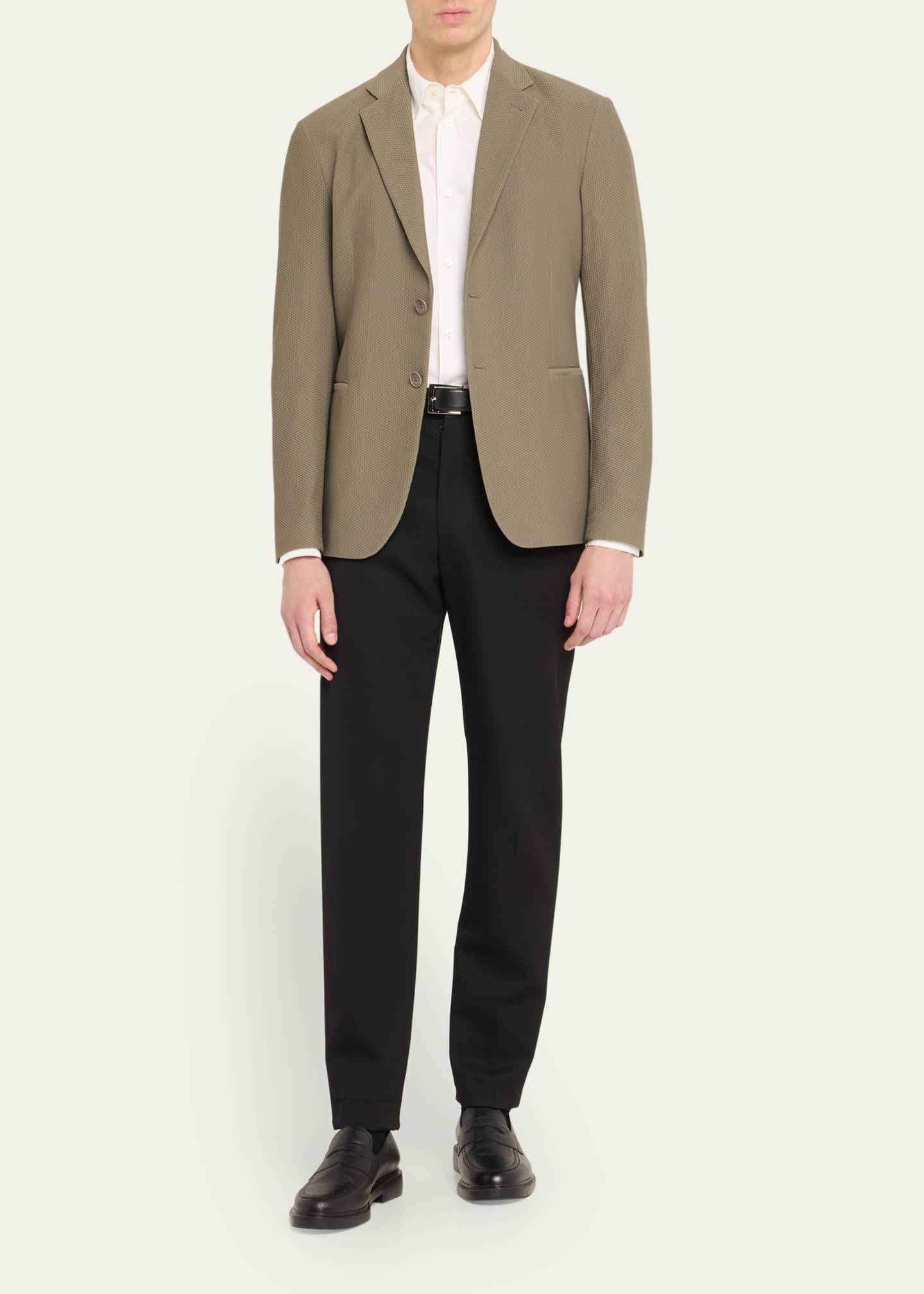 Giorgio Armani Men's Single-Breasted Rice Stitch Sport Coat Image 2 of 5