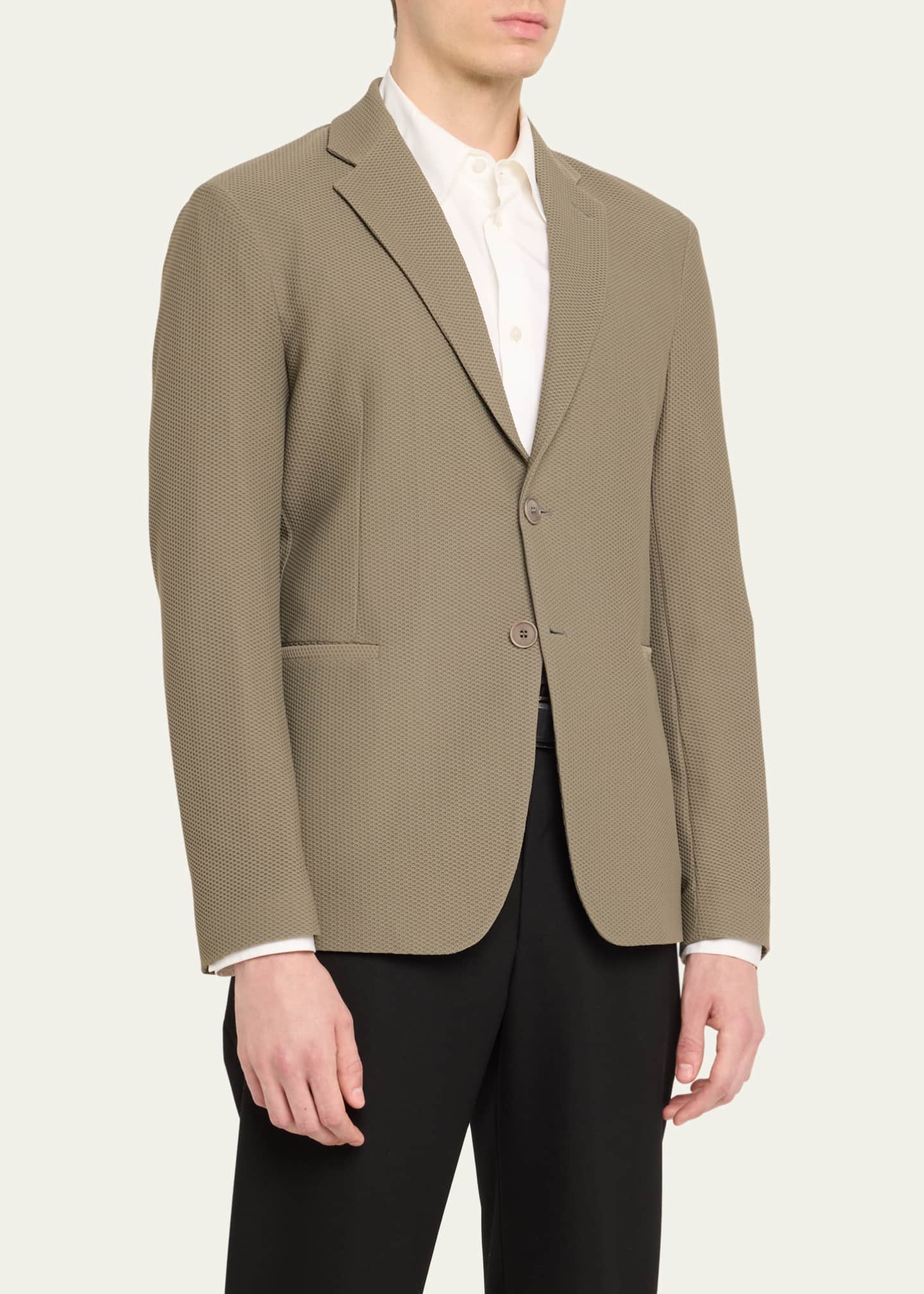 Giorgio Armani Men's Single-Breasted Rice Stitch Sport Coat Image 4 of 5