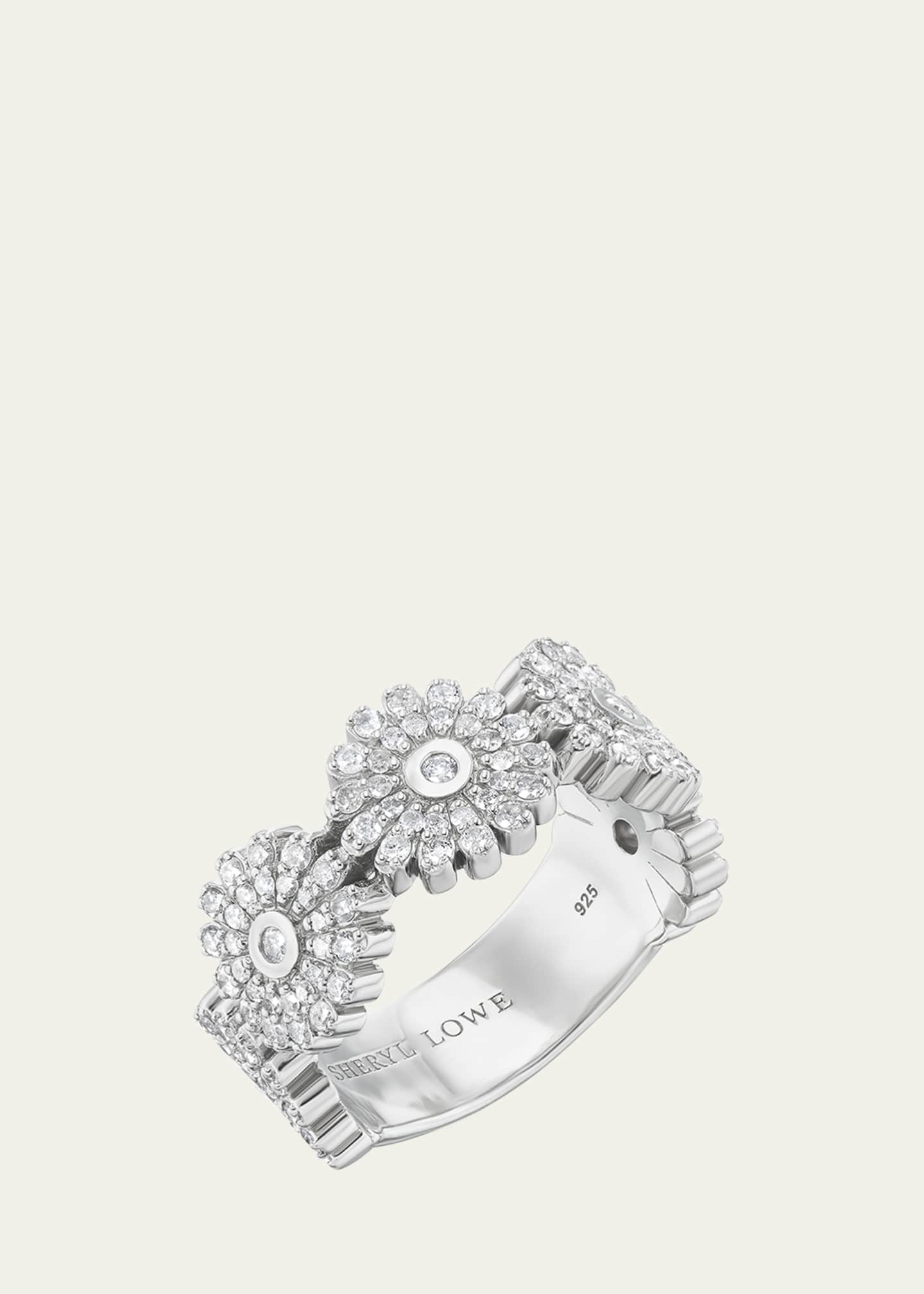 Sheryl Lowe Pave Diamond Daisy Band Image 3 of 3