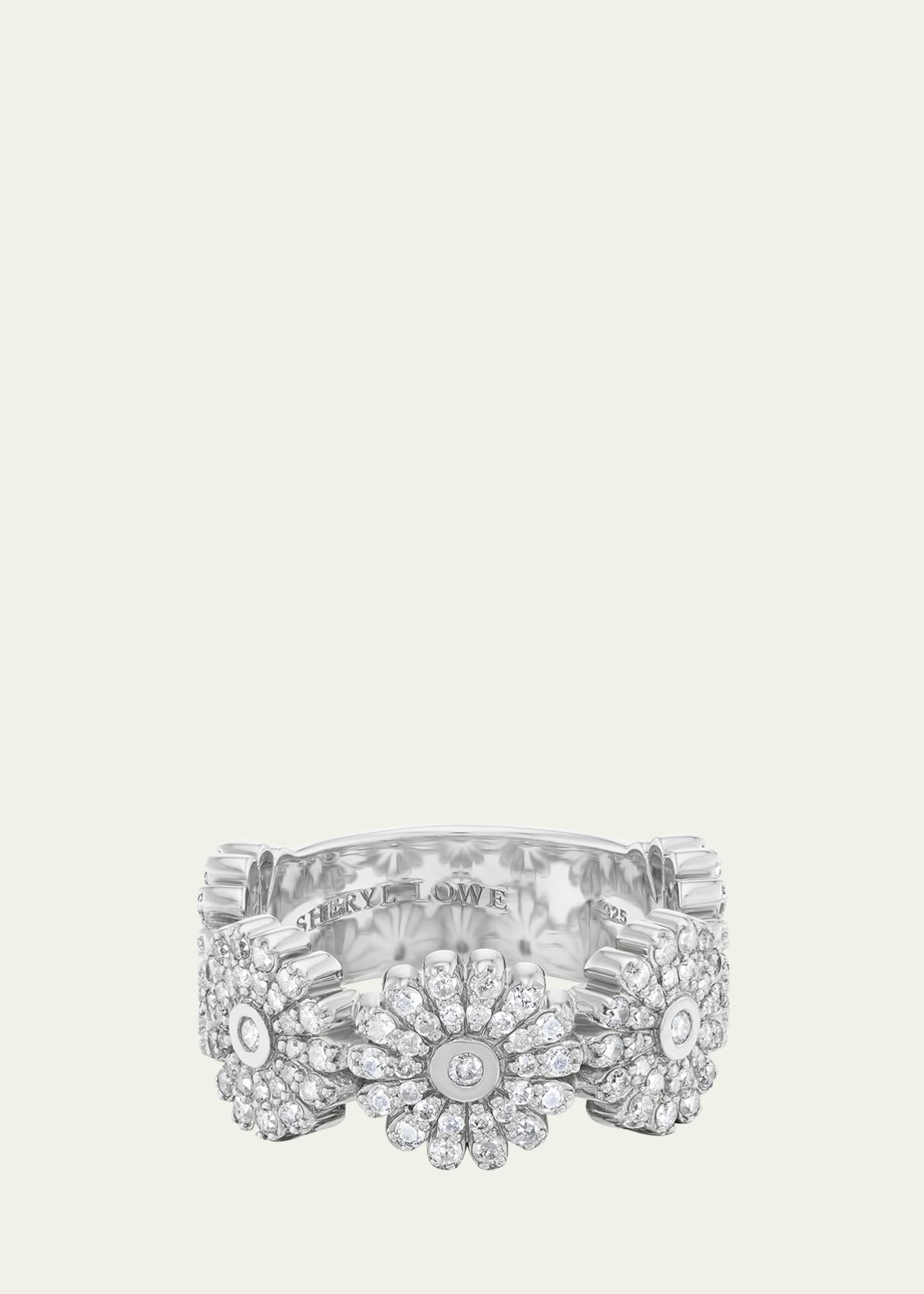 Sheryl Lowe Pave Diamond Daisy Band Image 1 of 3