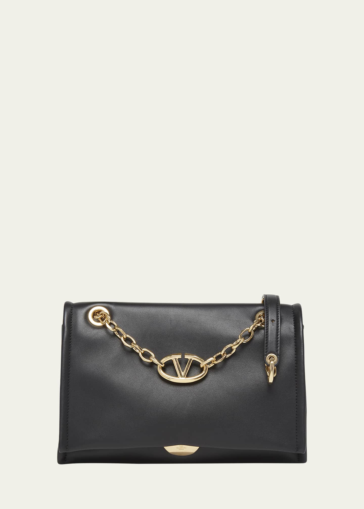 Valentino Garavani VLOGO Flap Leather Chain Shoulder Bag Bergdorf Goodman