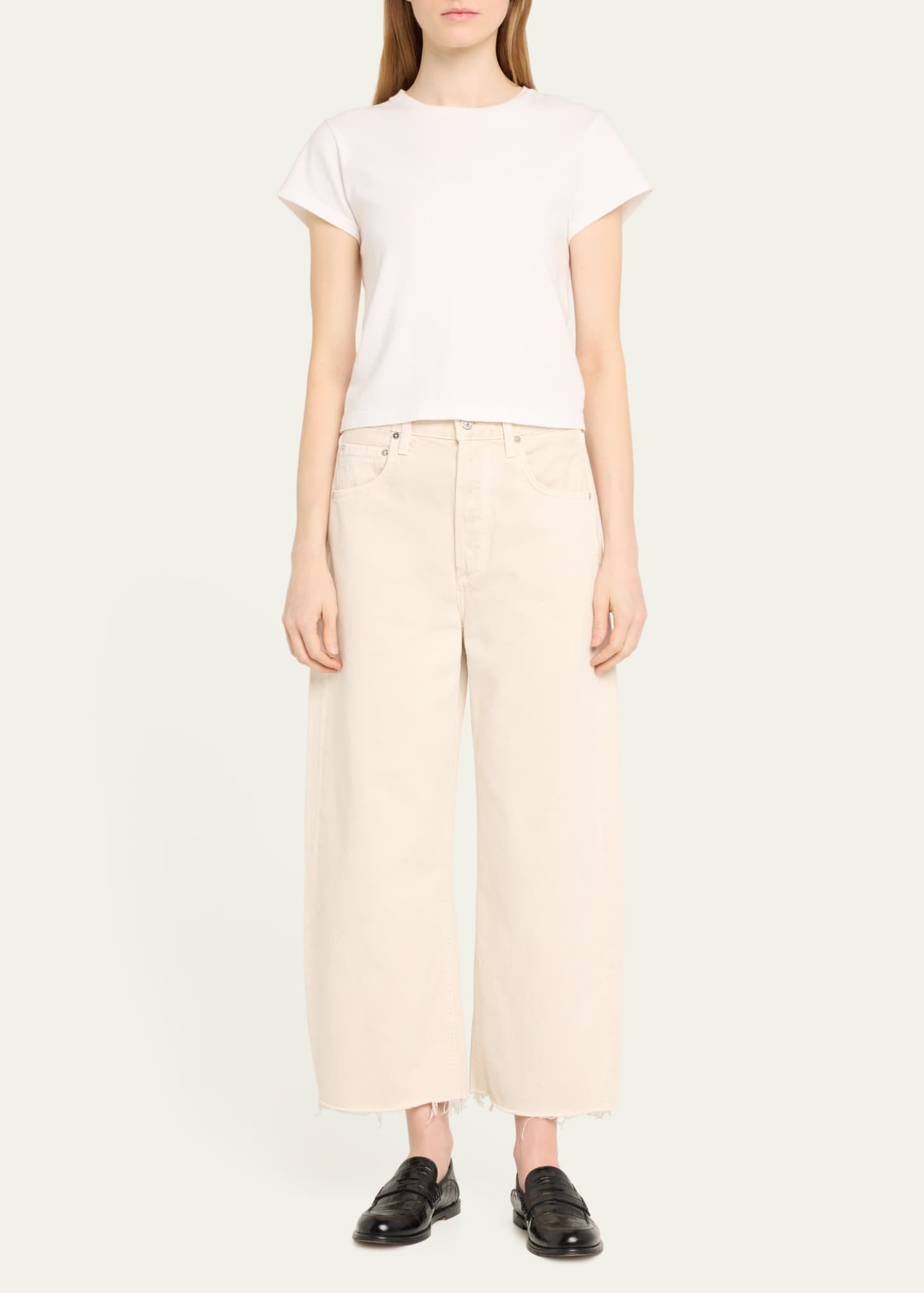 Citizens of Humanity Ayla Raw Hem Crop Pants Image 2 of 5