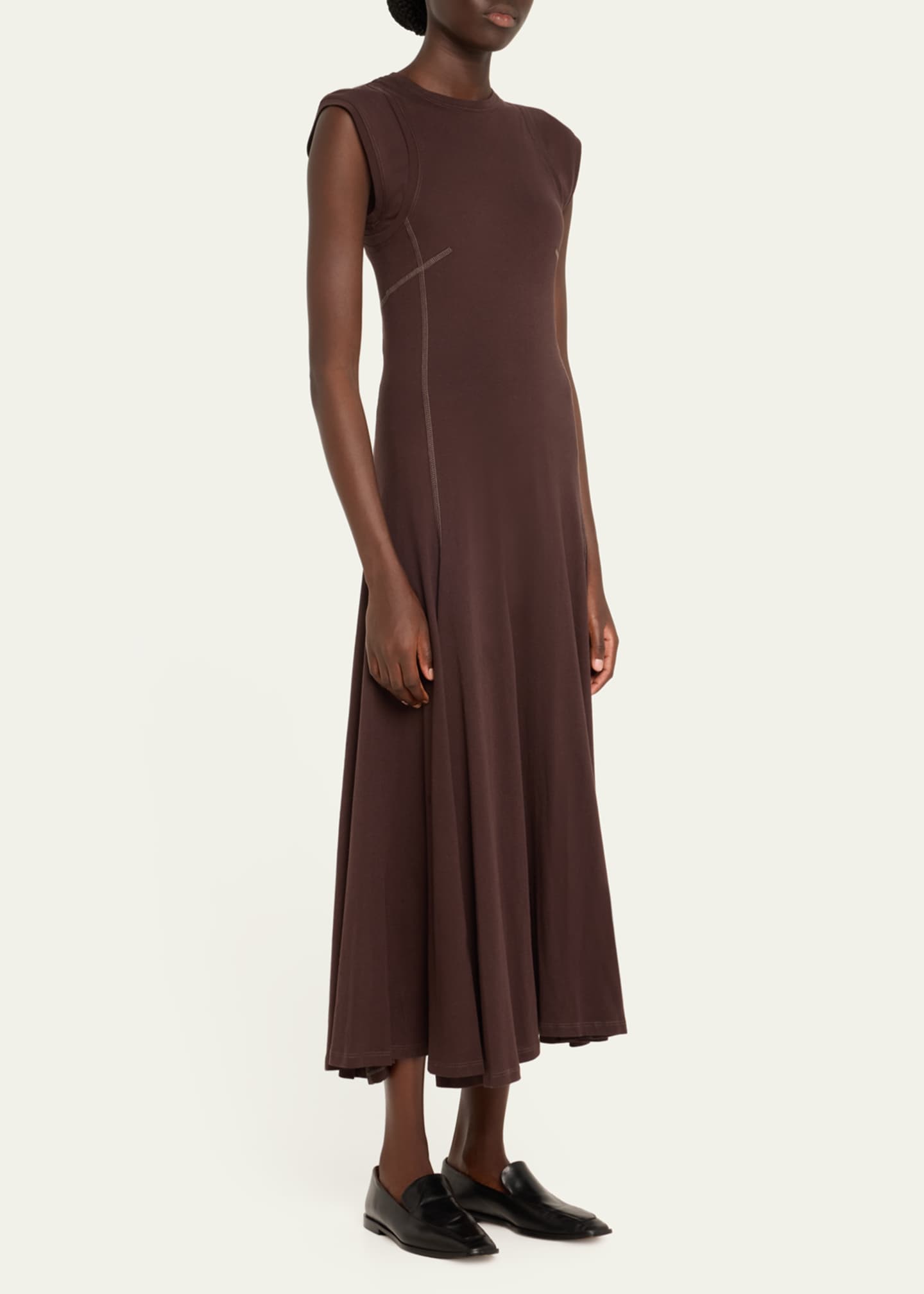 Jane Wade Cap-Sleeve Jersey Midi Dress Image 2 of 5