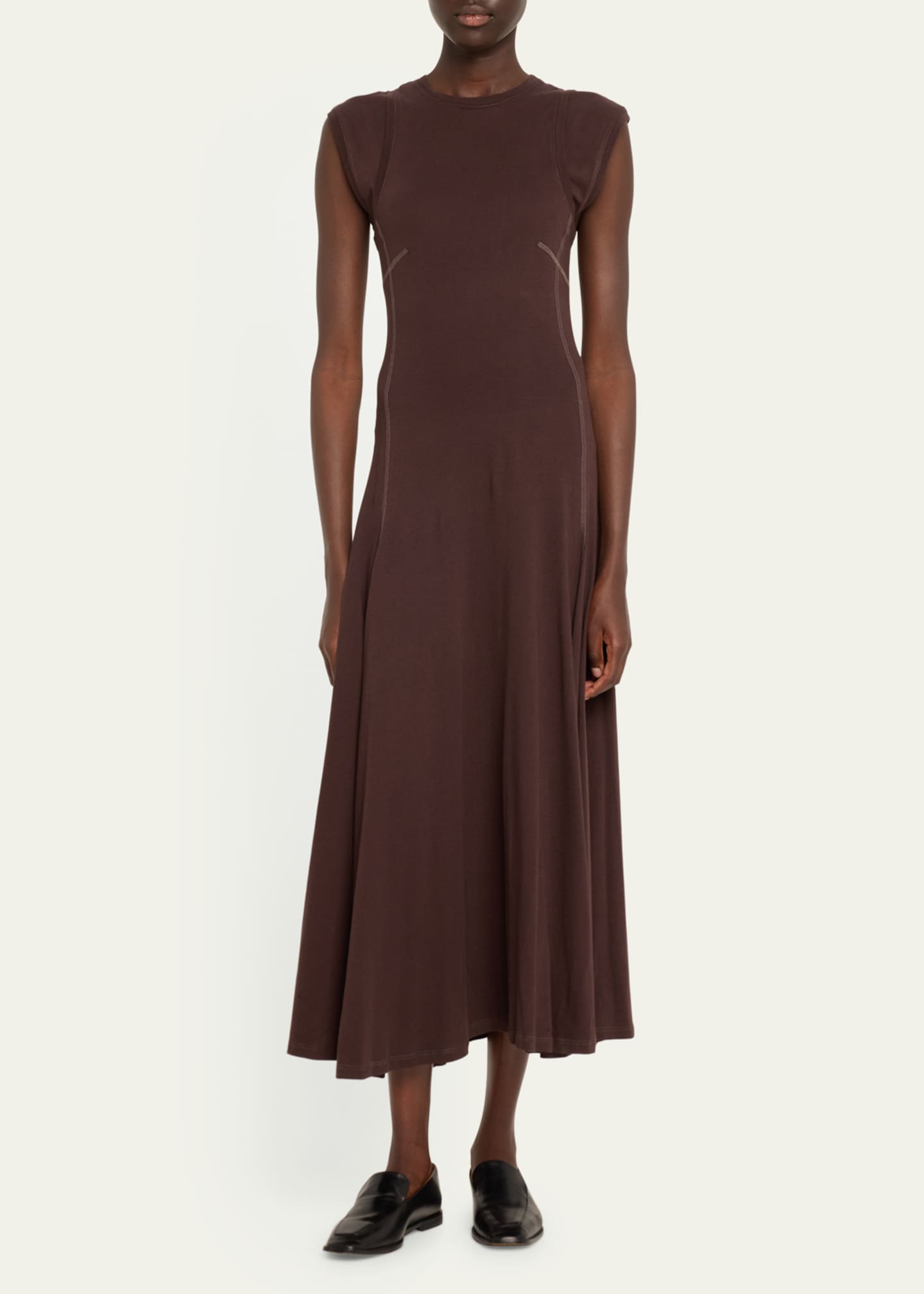 Jane Wade Cap-Sleeve Jersey Midi Dress Image 4 of 5