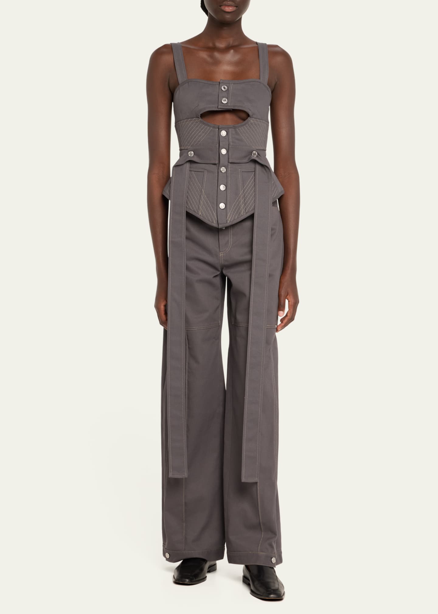 Jane Wade Port Denim Bustier Top Image 2 of 5