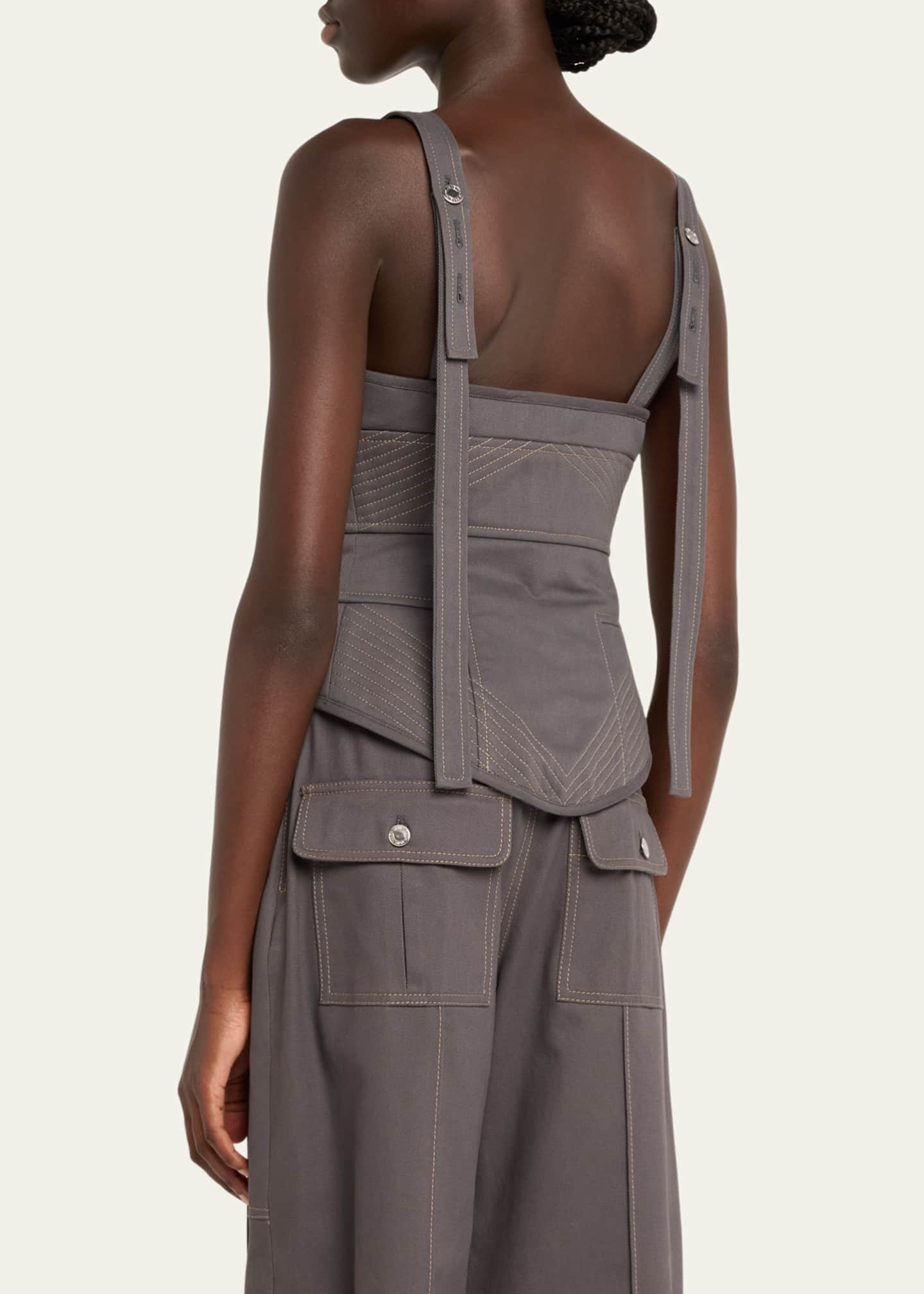 Jane Wade Port Denim Bustier Top Image 3 of 5