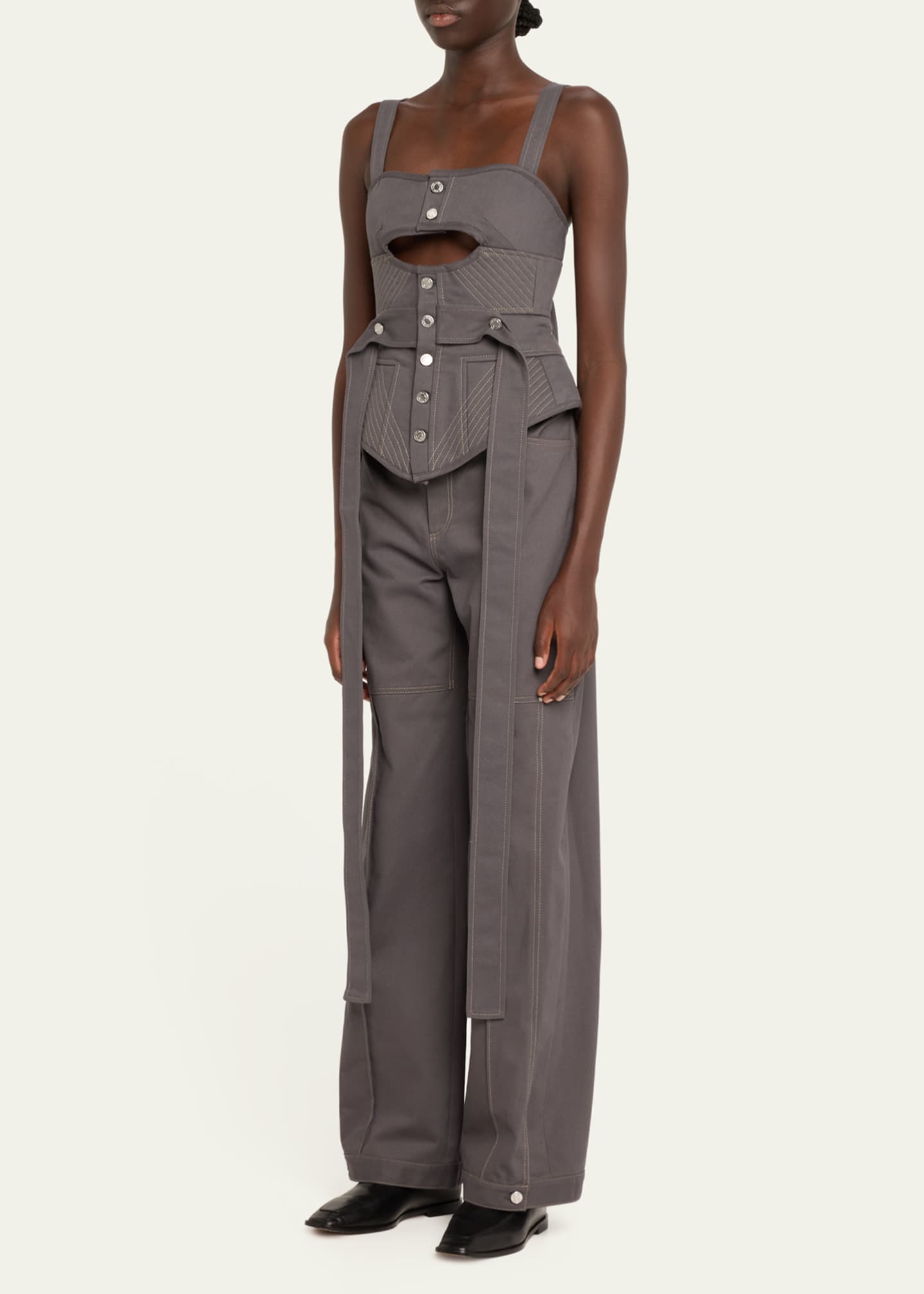 Jane Wade Port Denim Bustier Top Image 4 of 5