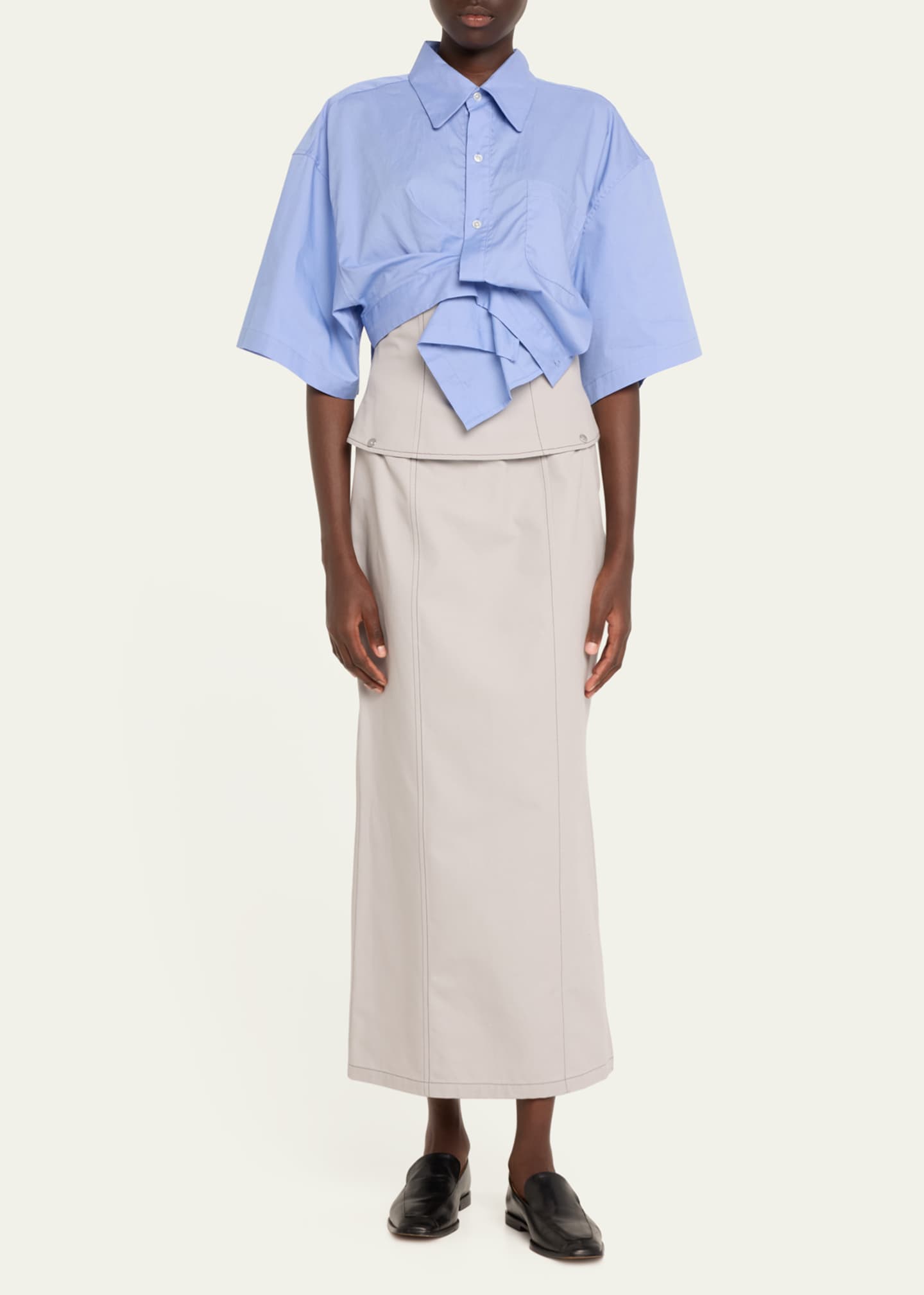 Jane Wade Draped Short-Sleeve Top Image 2 of 5