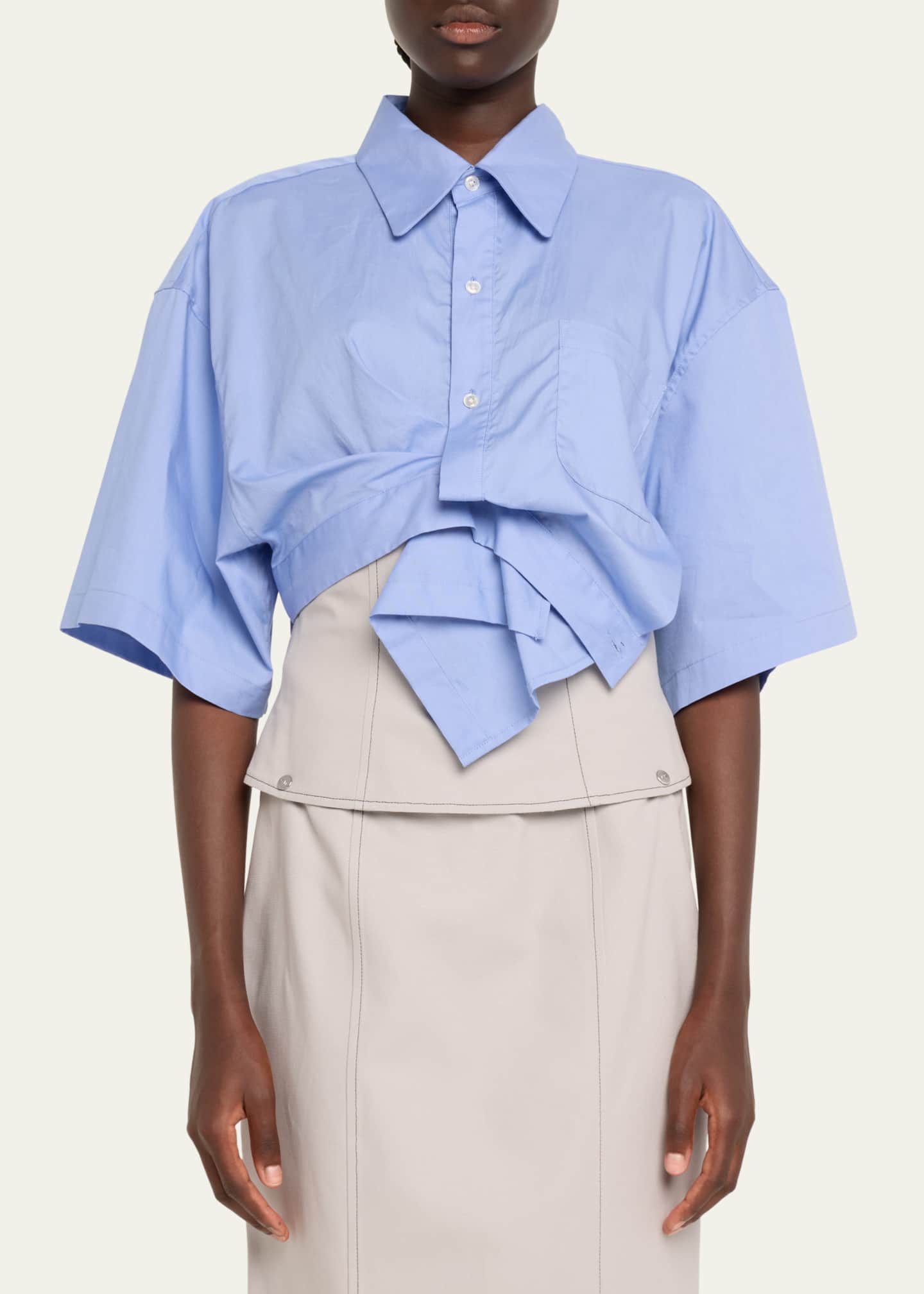 Jane Wade Draped Short-Sleeve Top Image 4 of 5