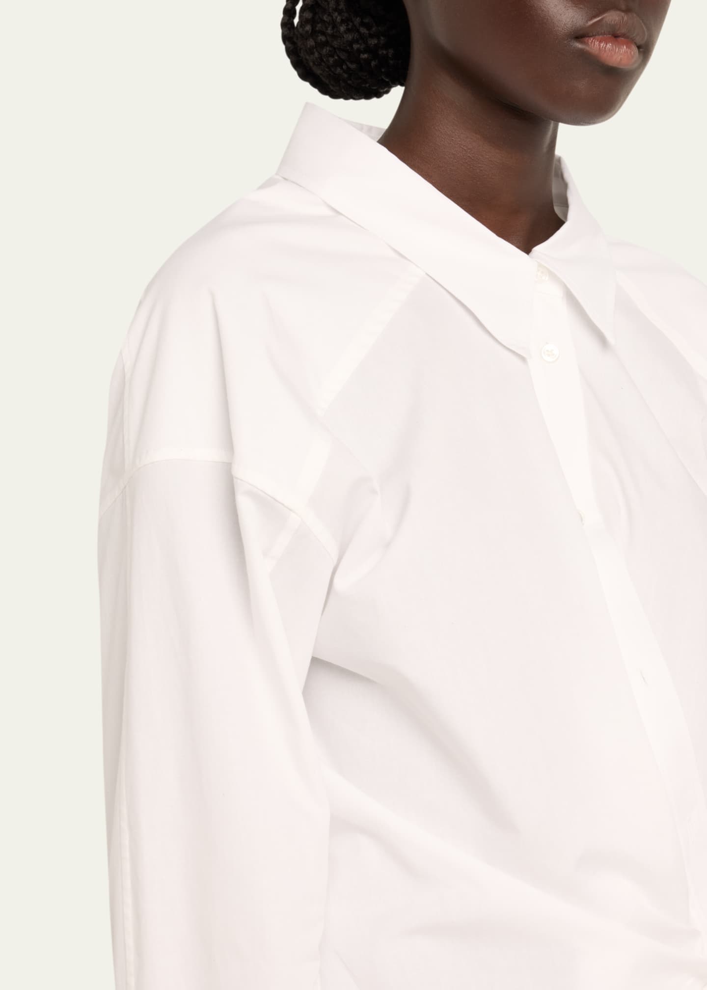 Jane Wade Fuze Long-Sleeve Poplin Wrap Shirt Image 5 of 5