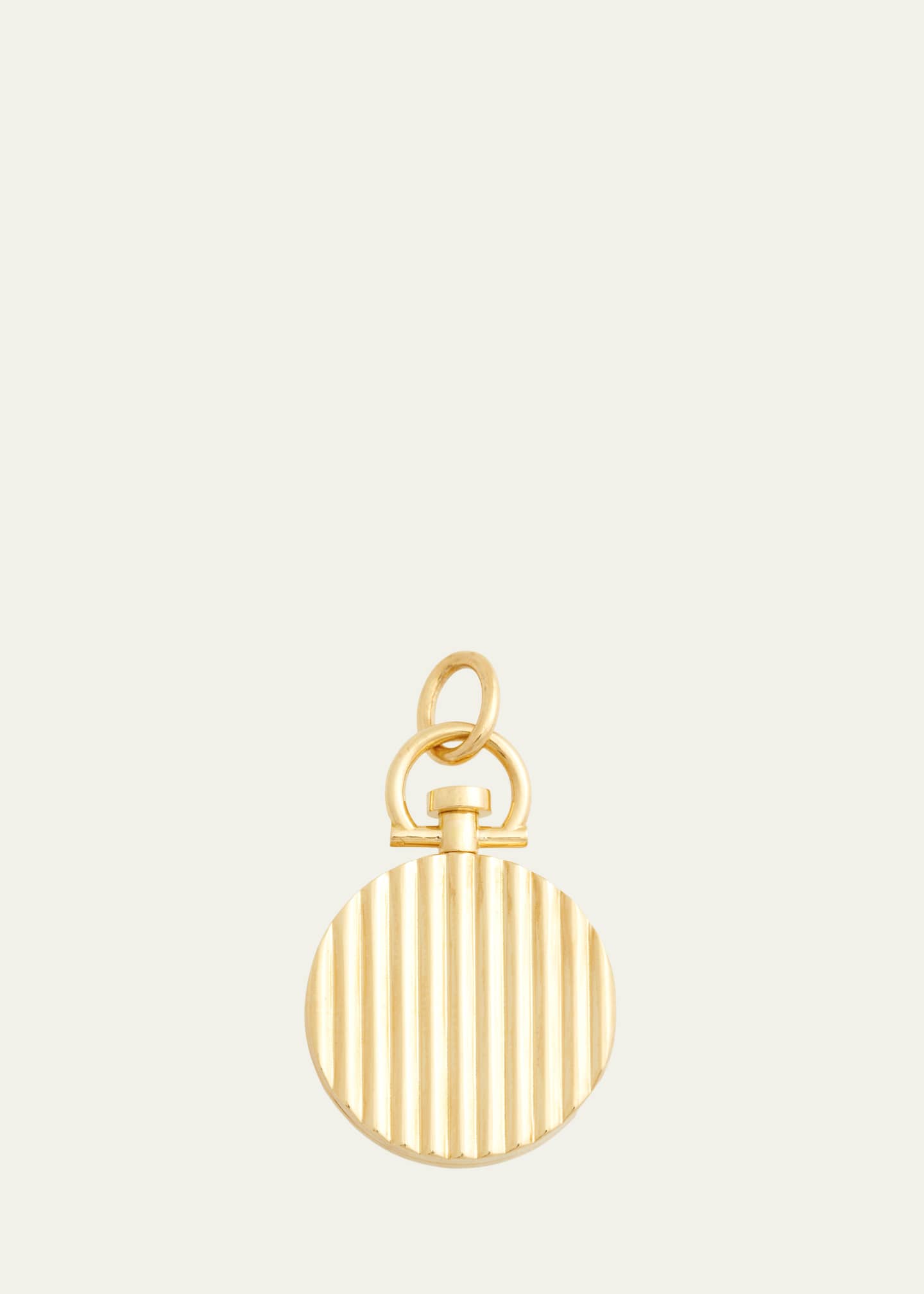 Sherman Field, 1967 18K Yellow Gold Double-Sided Circle Barre Photo Locket Image 1 of 2