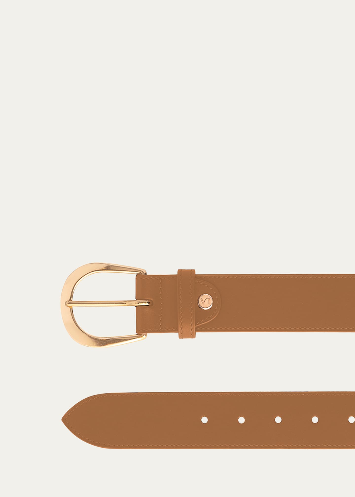 Vaincourt Paris La Chaleureuse Leather & Brass Belt Image 2 of 2