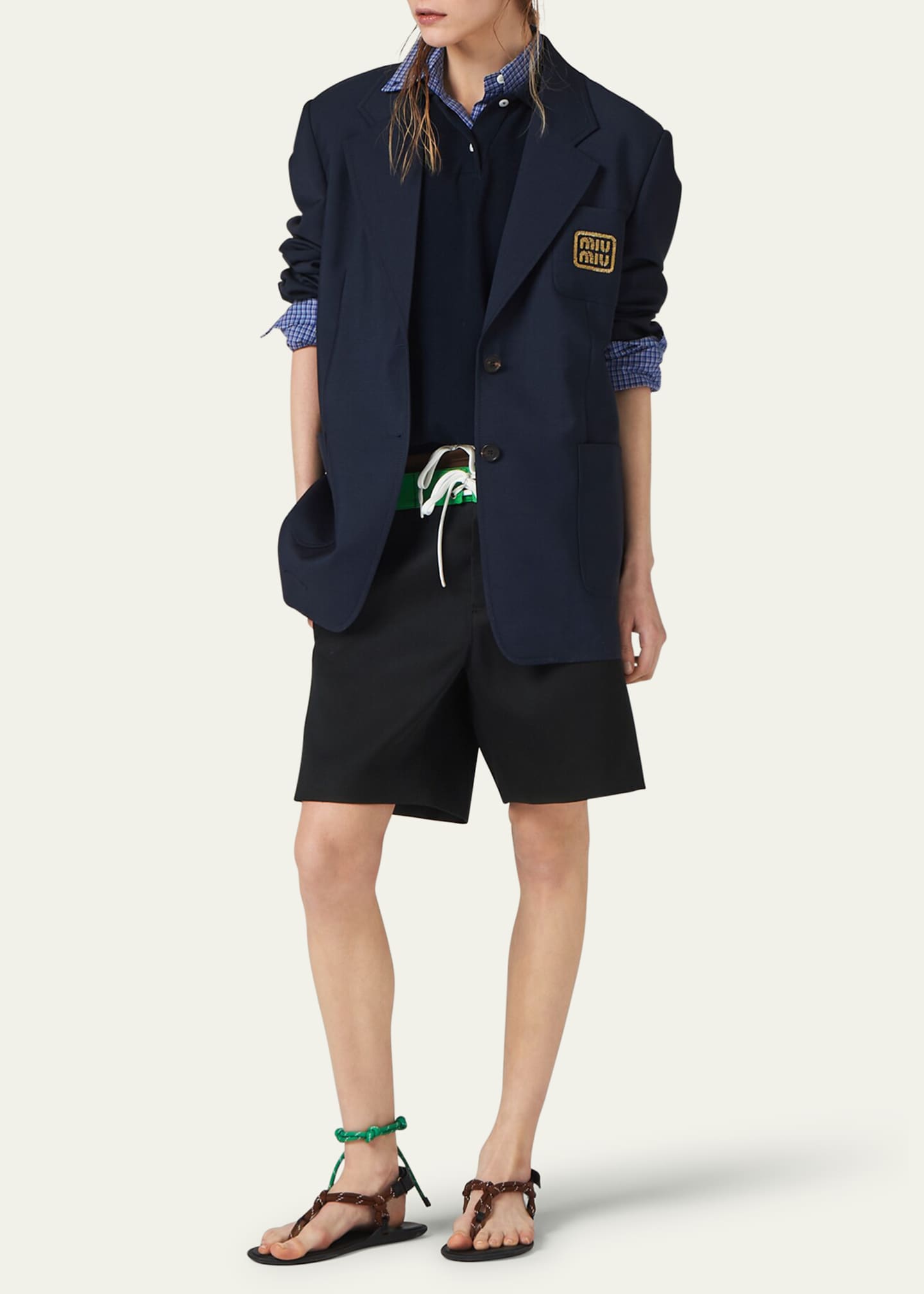 Jacket Miu Miu Navy size M International in Polyester - 50294559
