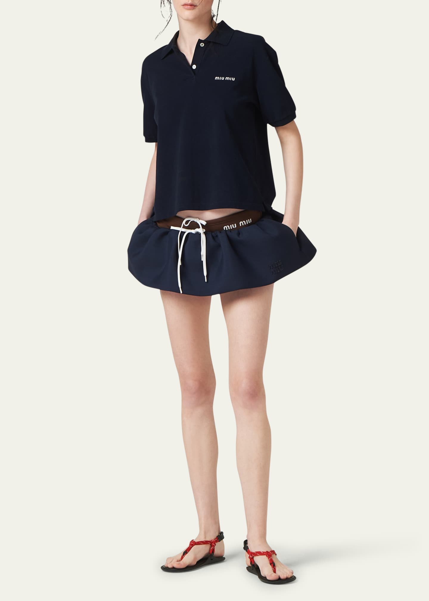 Logo Embroidered Cotton Polo Shirt