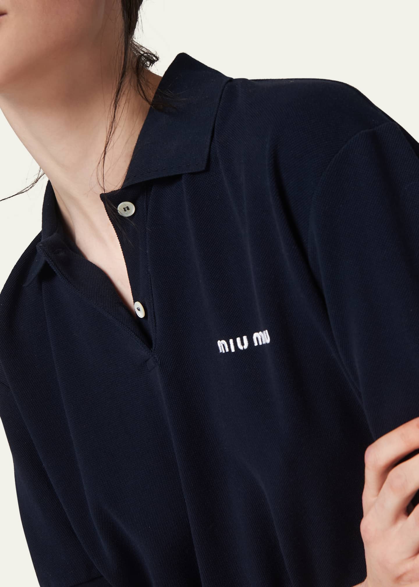 Logo Embroidered Cotton Polo Shirt
