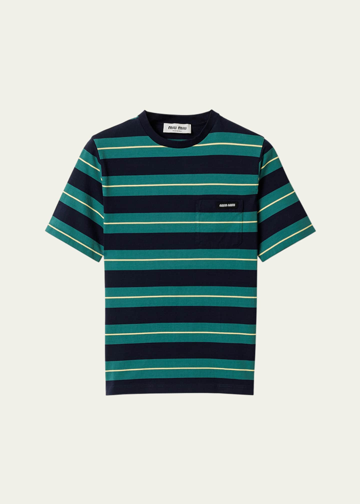 miumiu カットソー Miu Miu Stripe Jersey Tee - Bergdorf Goodman
