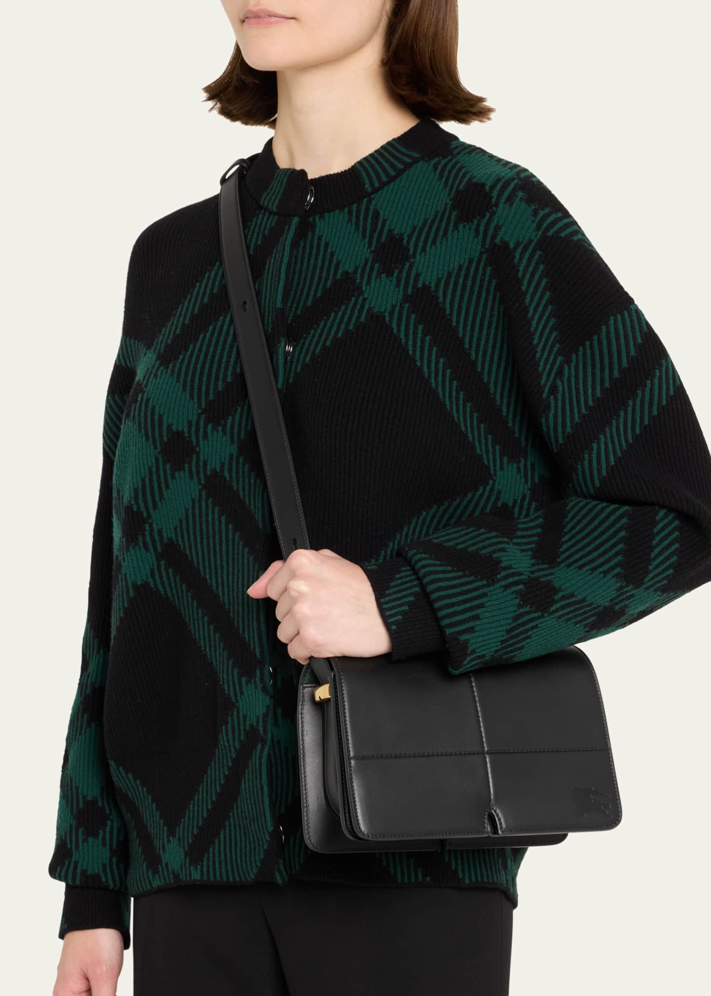 Burberry Snip Flap Leather Shoulder Bag - Bergdorf Goodman