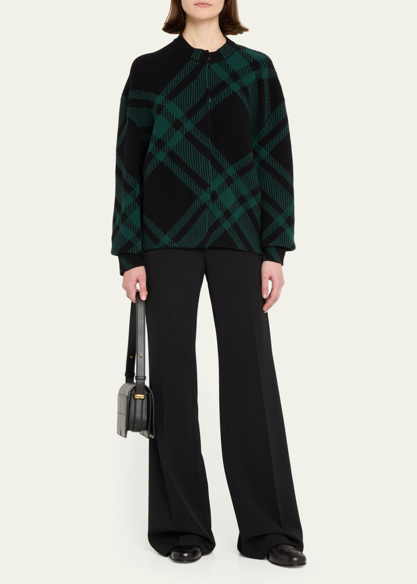 Snip Flap Leather Shoulder Bag