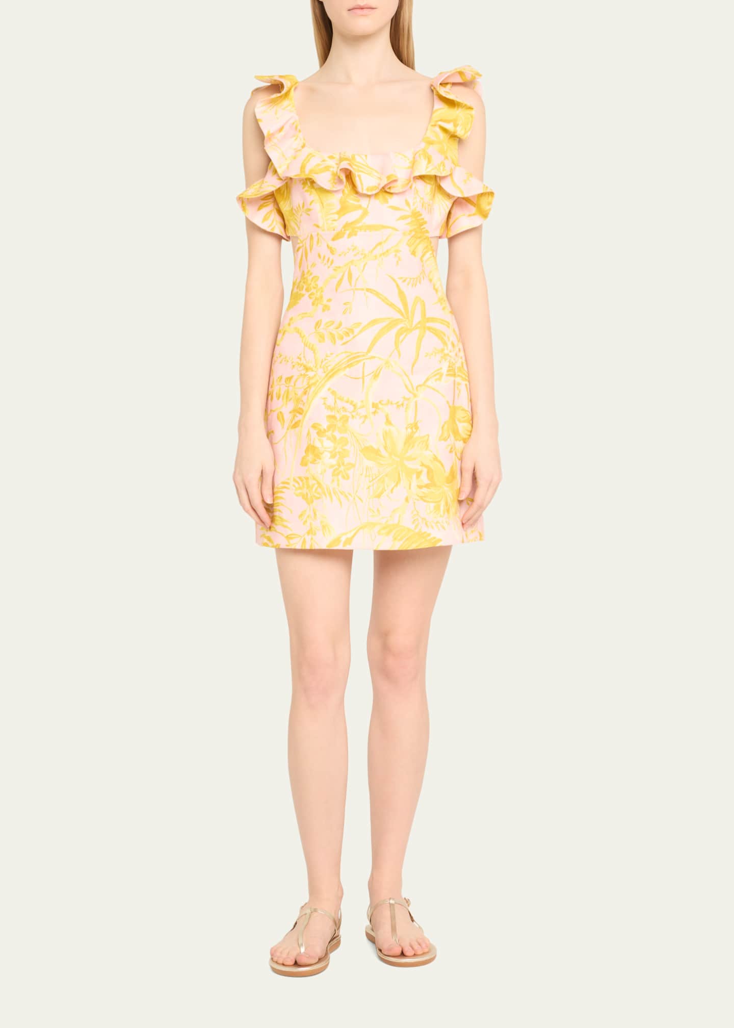 Zimmermann ruffle mini dress cheap