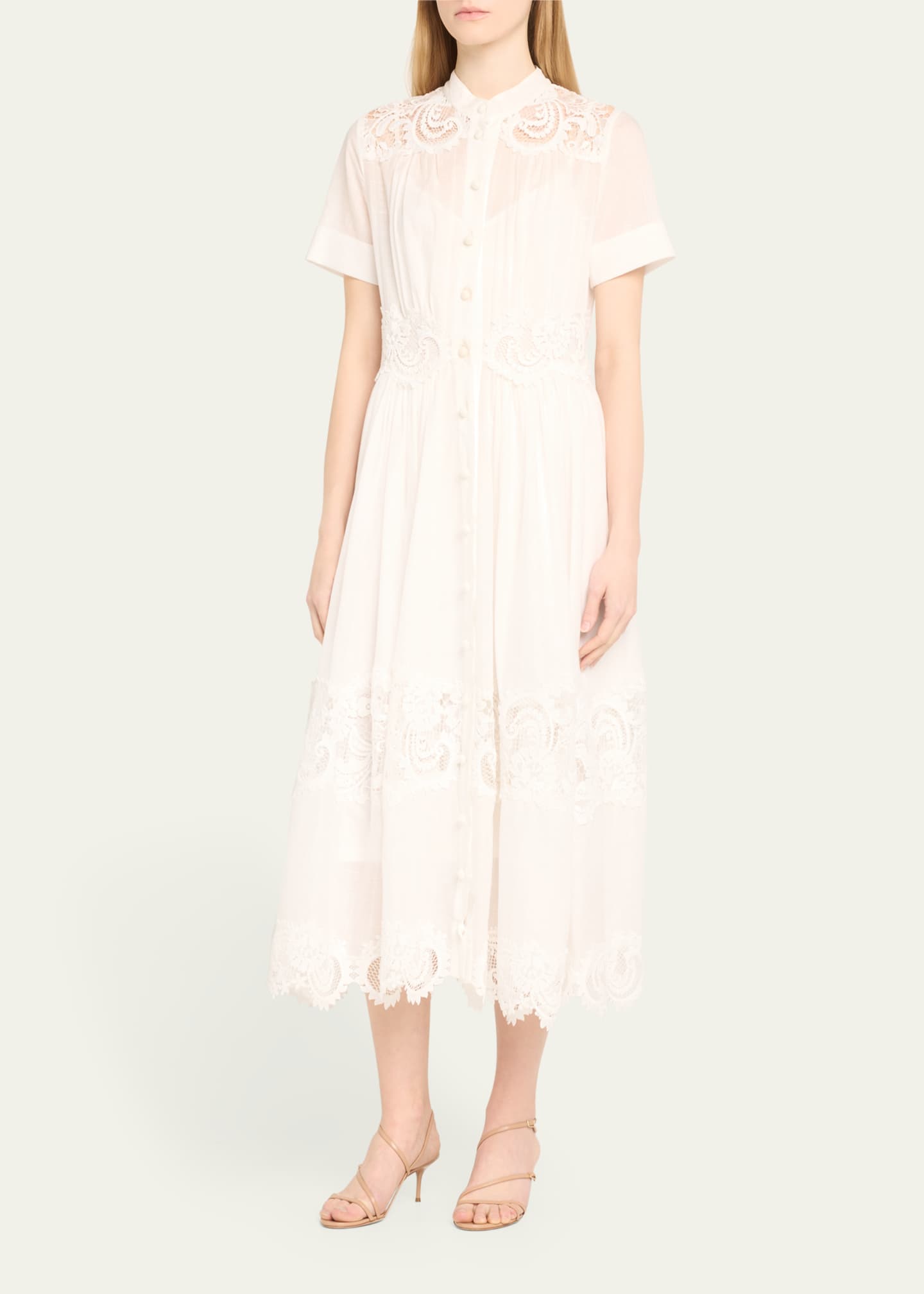 ZImmermann Pop Lace Trimmed Midi Dress main image 1